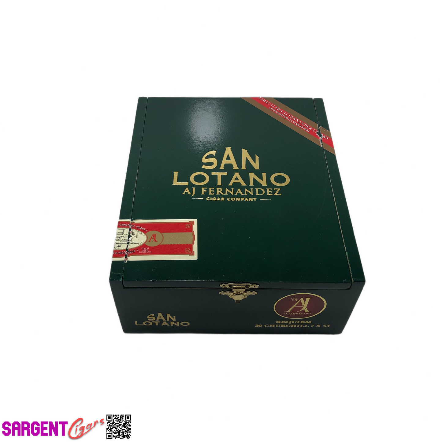 Aj Fernandez San Lotano Requiem Churchill Empty Wooden Cigar Box 6.75x8x3