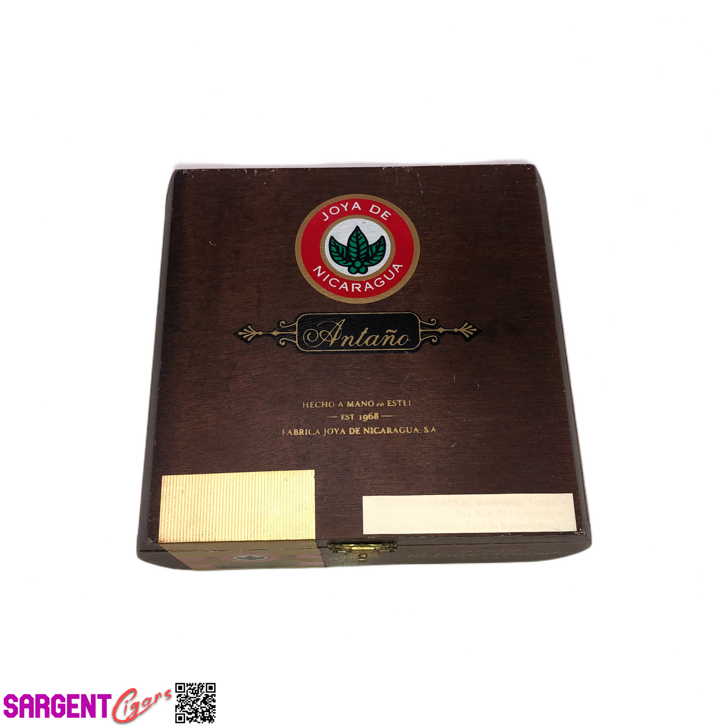 Joya De Nicaragua Robusto Grande Empty Wooden Cigar Box 6.75x6.25x2.5 (1)