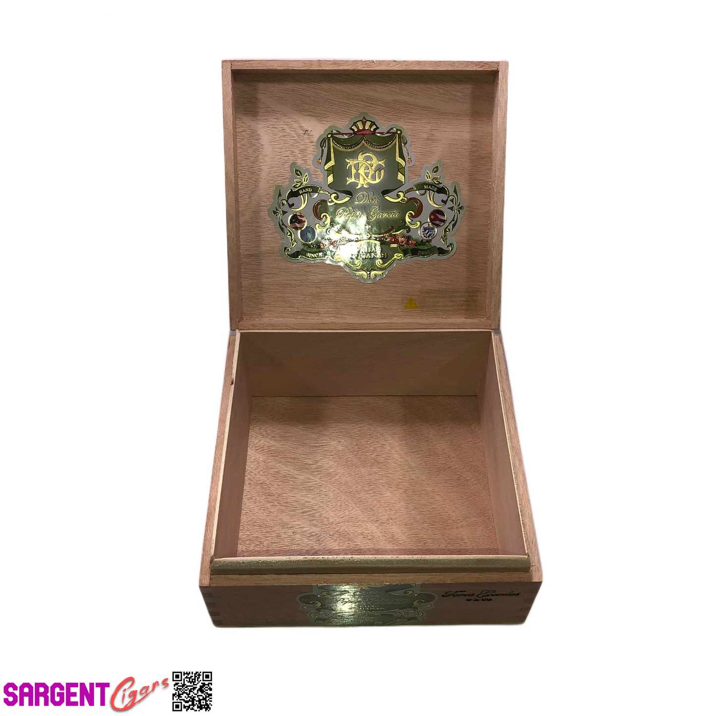 Don Pepin Garcia Vegas Toro Gordos Empty Wooden Cigar Box 7.25x7x3.25
