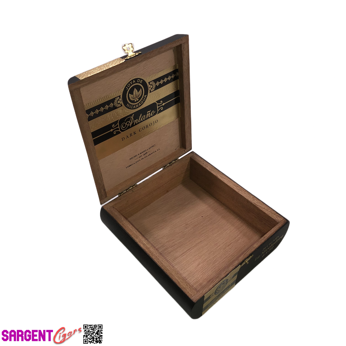 Joya De Nicaragua Dark Corojo Niveladora Empty Wooden Cigar Box 6.5x6.75x2.5