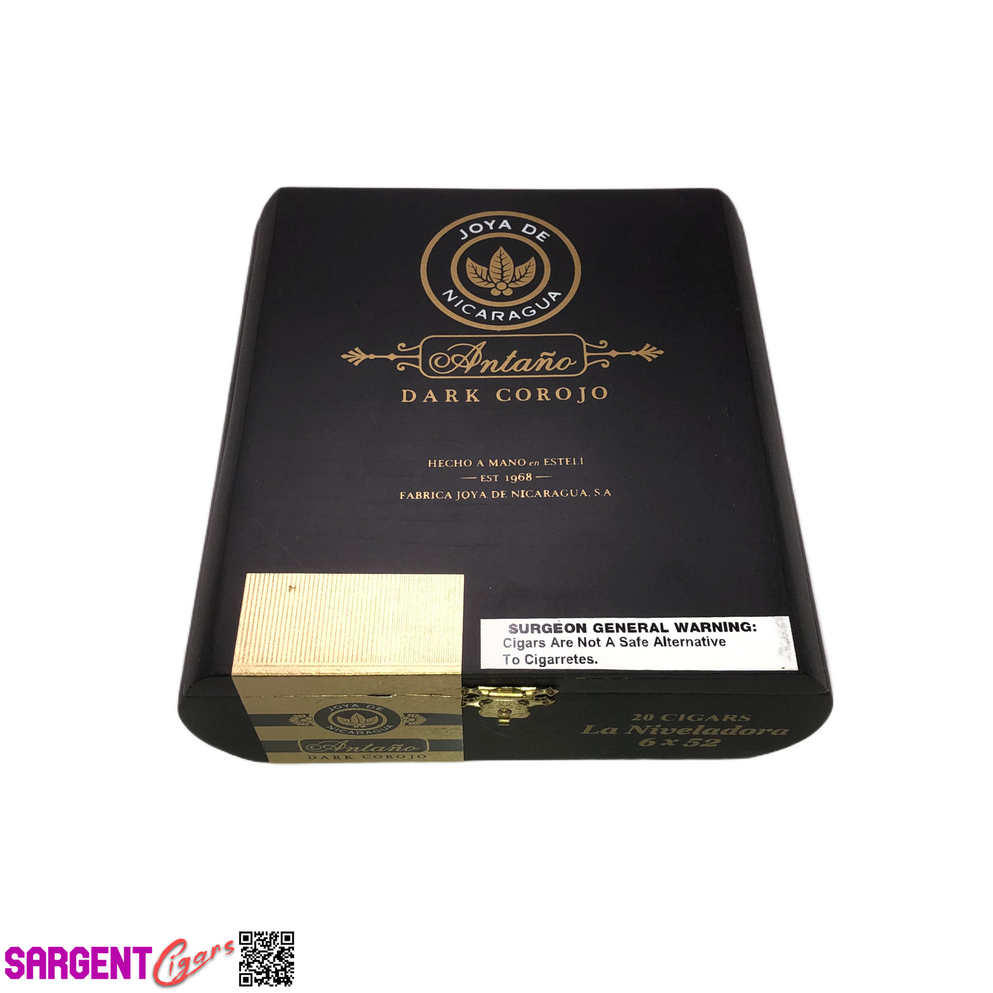 Joya De Nicaragua Dark Corojo Niveladora Empty Wooden Cigar Box 6.5x6.75x2.5