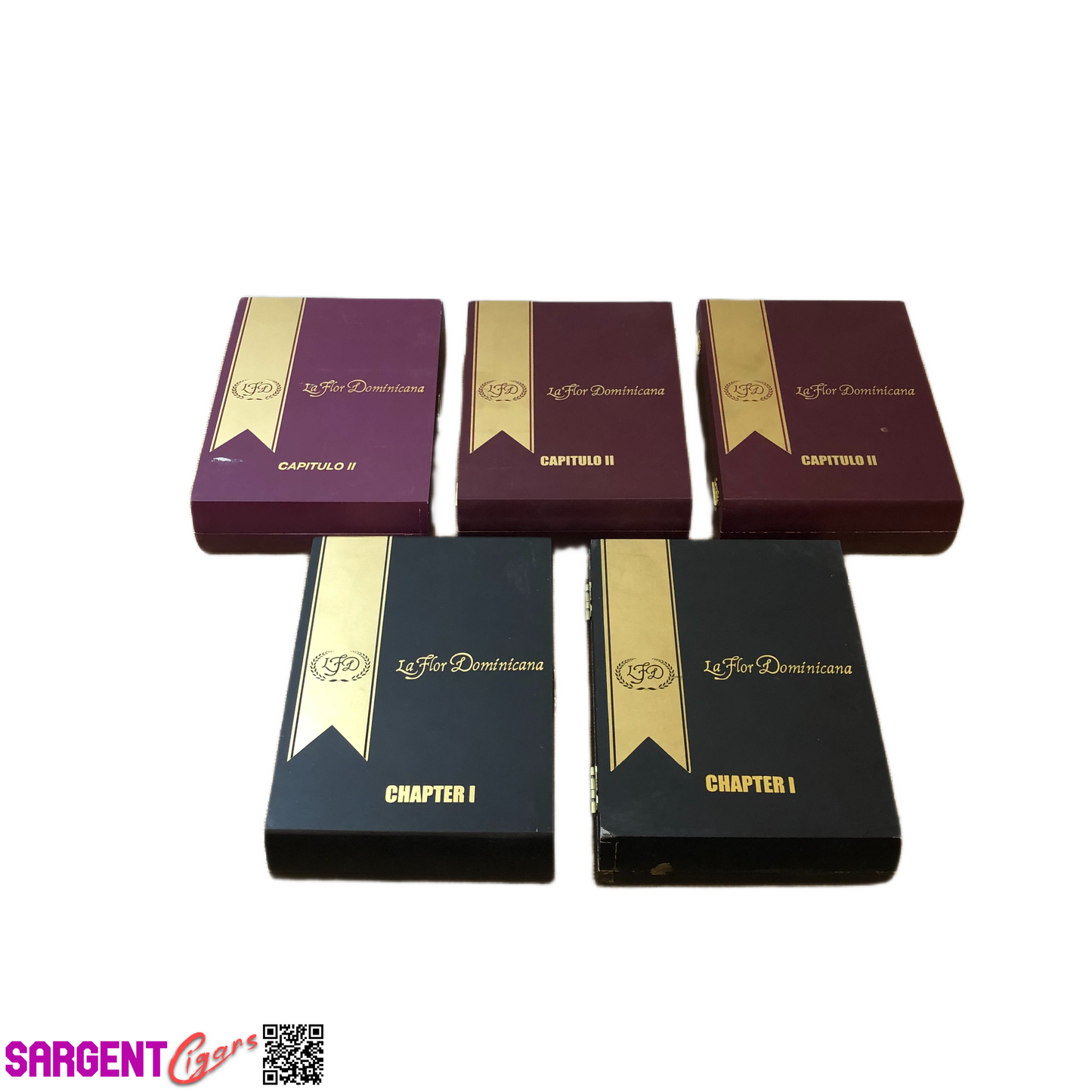 Lot of 5 La Flor Dominicana Empty Wooden Cigar Boxes 8x5.5x2 #18