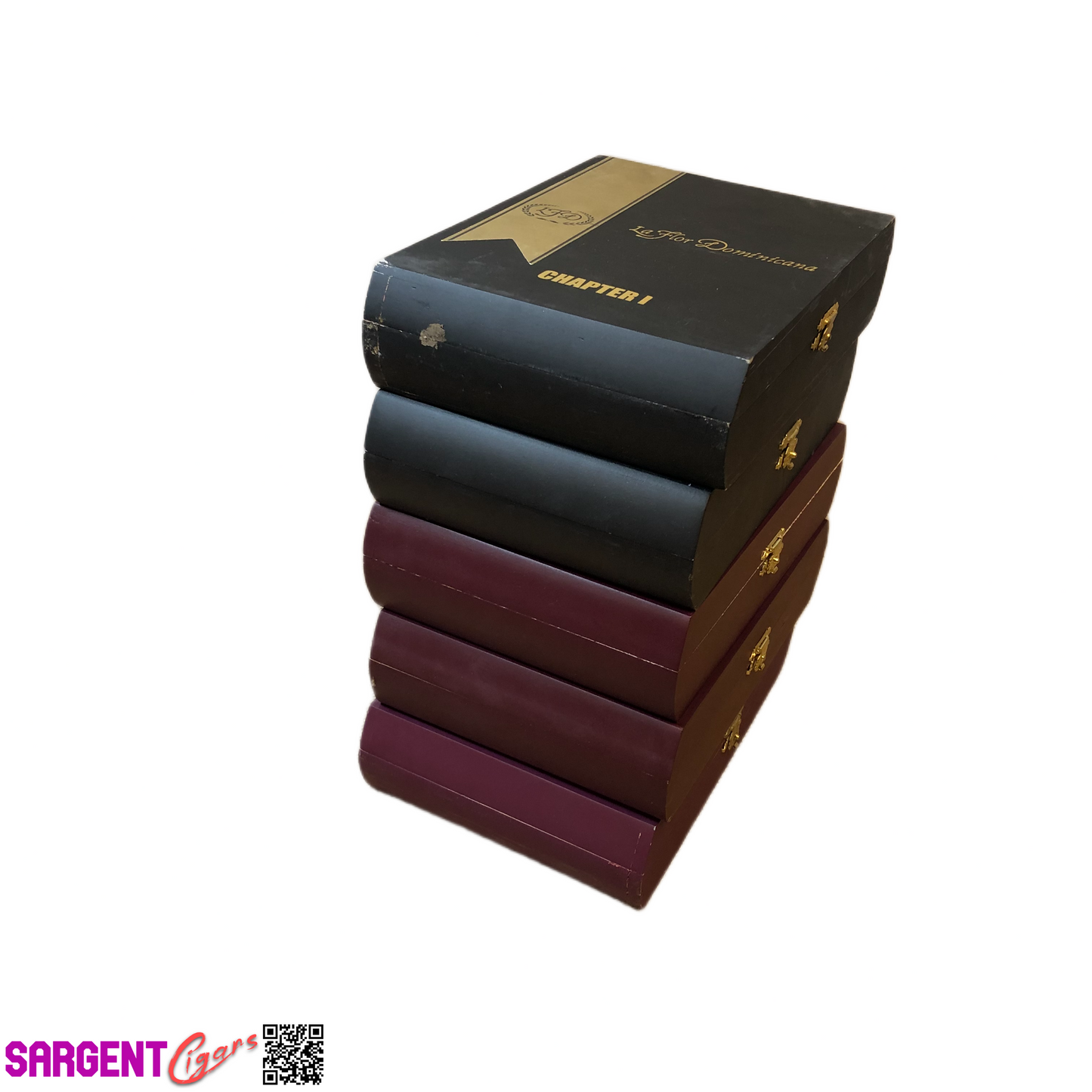 Lot of 5 La Flor Dominicana Empty Wooden Cigar Boxes 8x5.5x2 #18