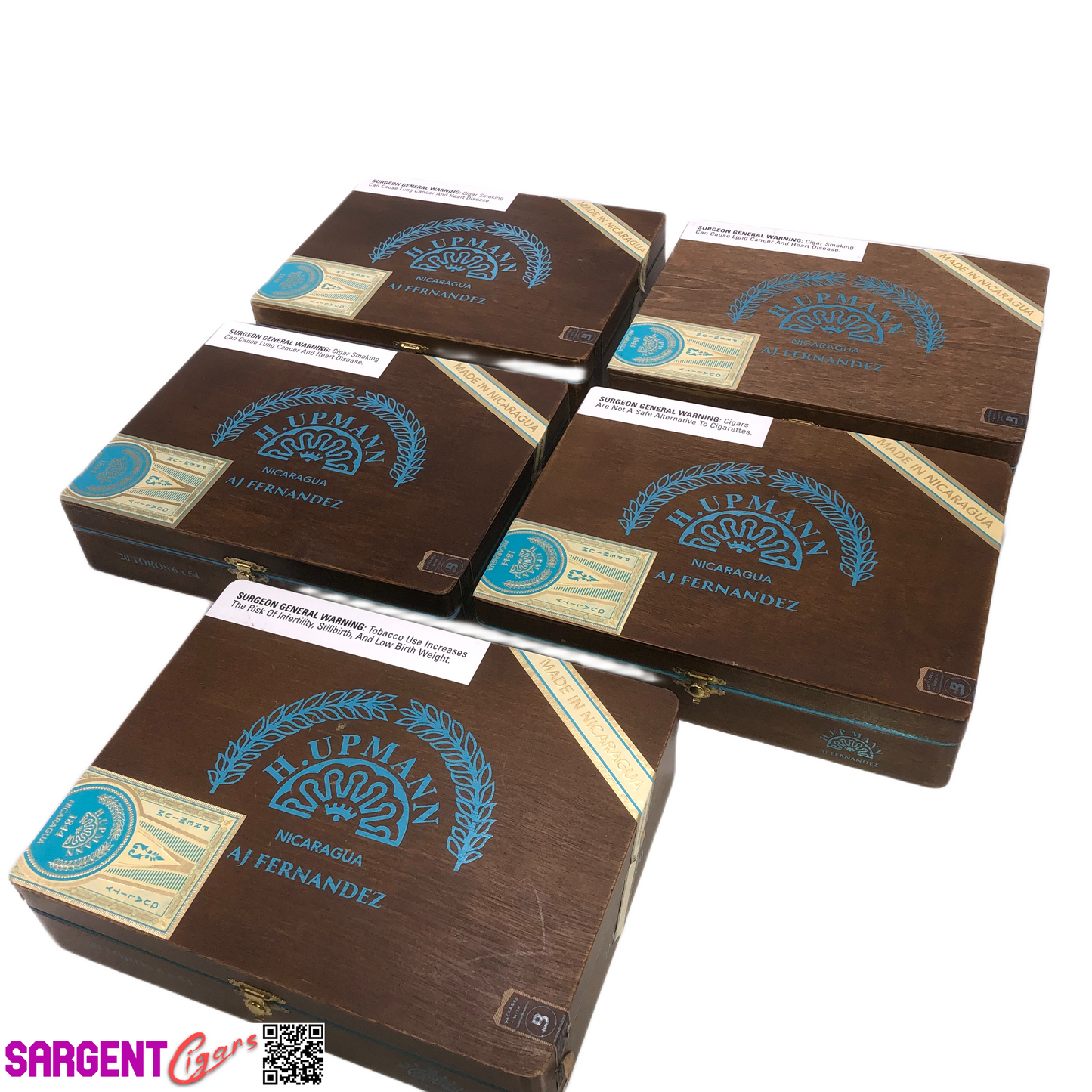 Lot of 5 H Upmann Toro Empty Wooden Cigar Boxes 9.5x7.25x2 #112