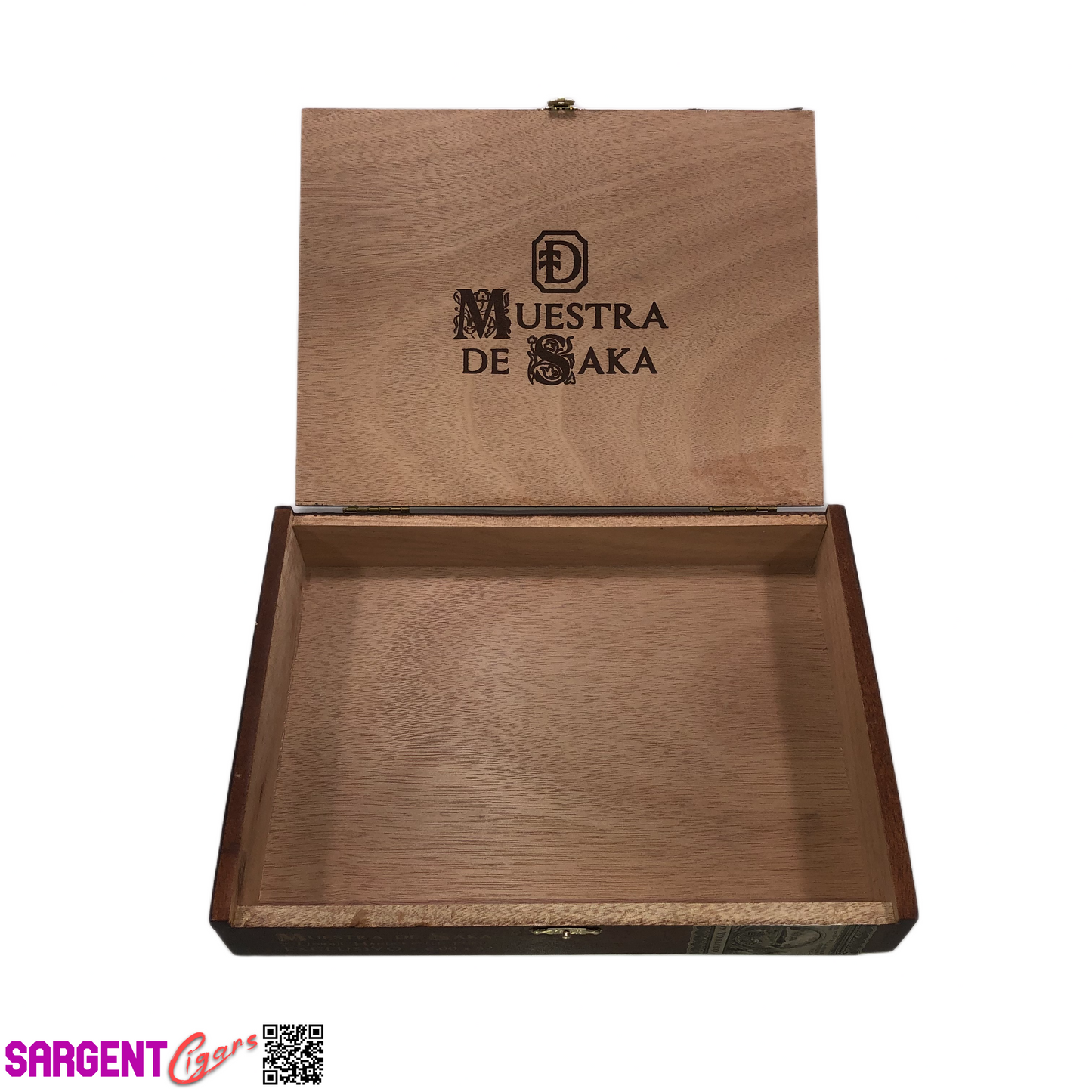 Muestra De Saka Exclusivo Empty Wooden Cigar Box 10x7.5x1.75