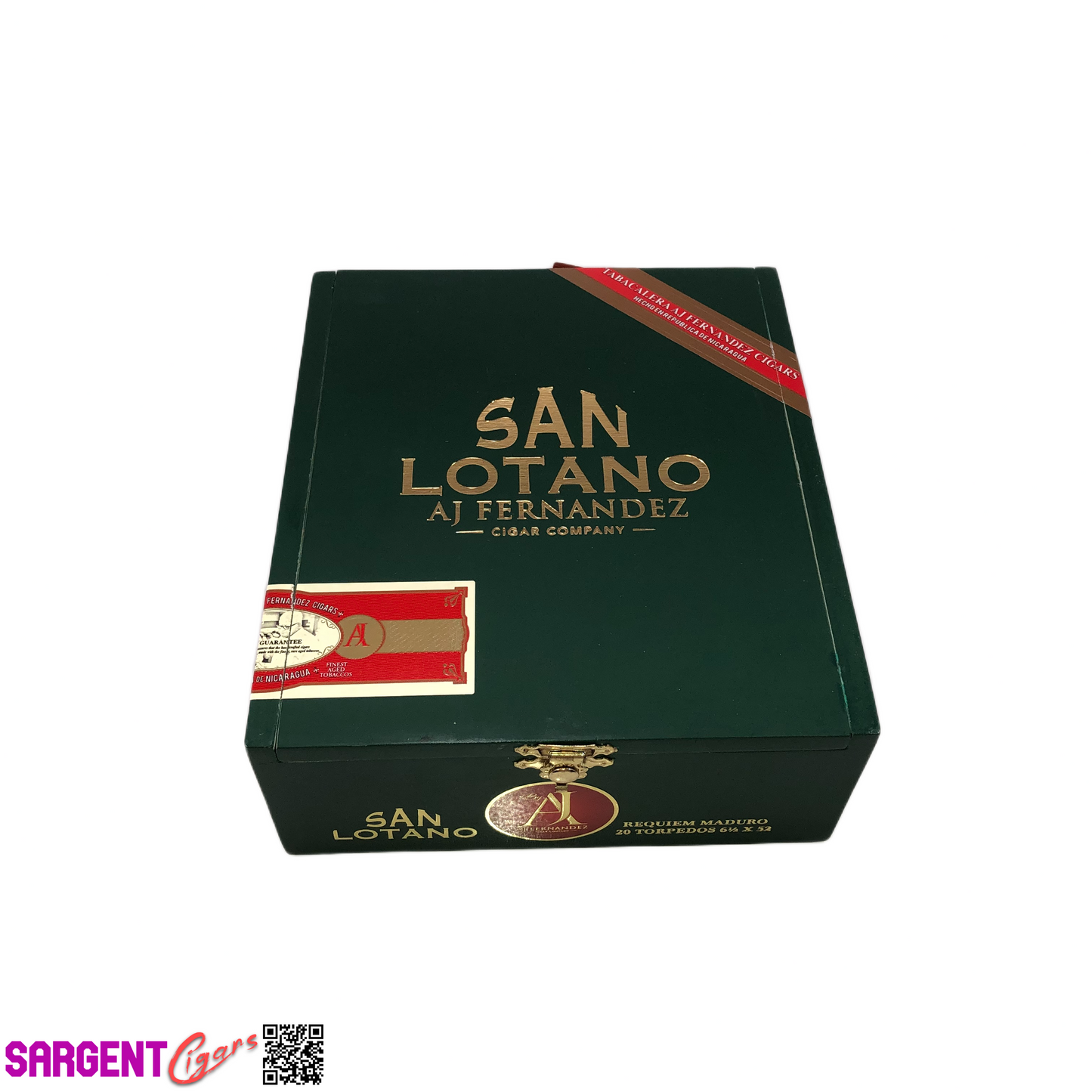 Aj Fernandez San Lotano Requiem Torpedo Empty Wooden Cigar Box 6.25x7.25x2.5