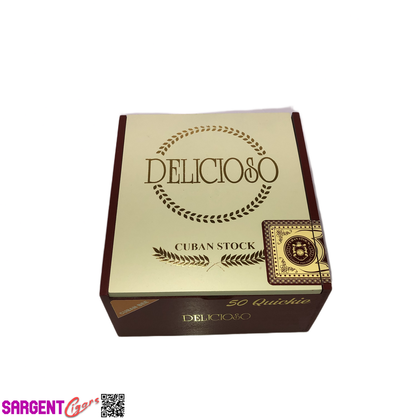 Delicioso Quickie Empty Wooden Cigar Box 5.25x5.75x3