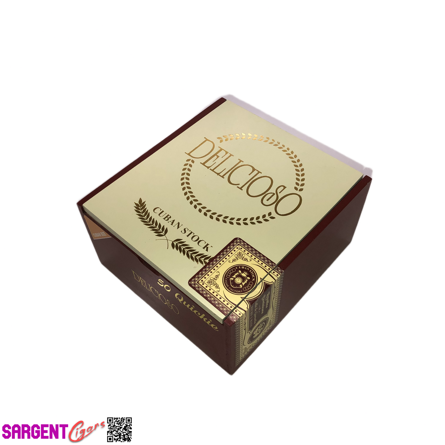 Delicioso Quickie Empty Wooden Cigar Box 5.25x5.75x3