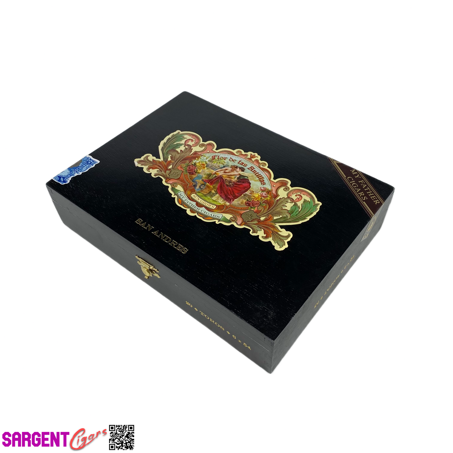 Flor De Las Antillas San Andres Toro Empty Wooden Cigar Box 9.5x7x2