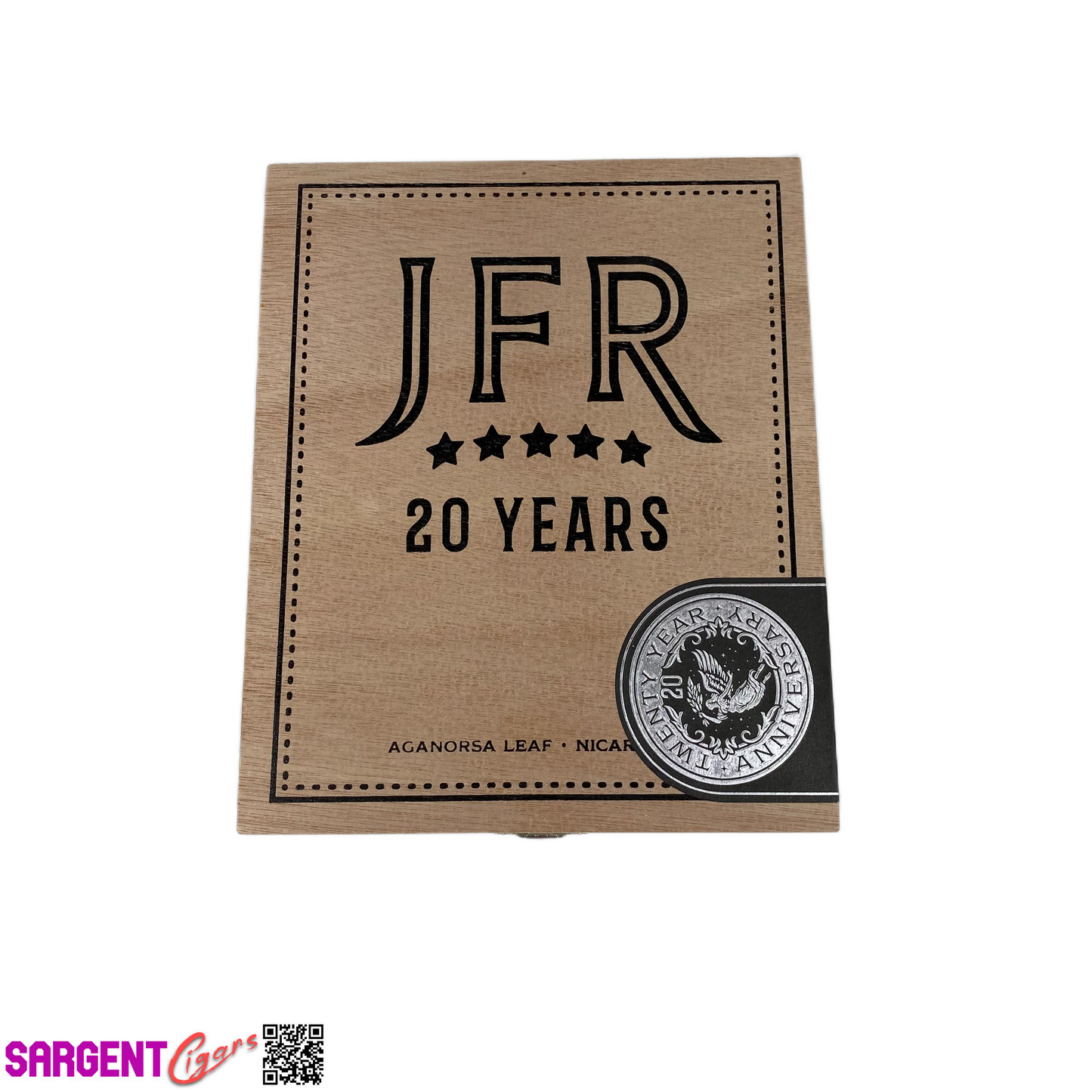 JFR 20th Super Toro Empty Wooden Cigar Box 6.25x7.75x2.25