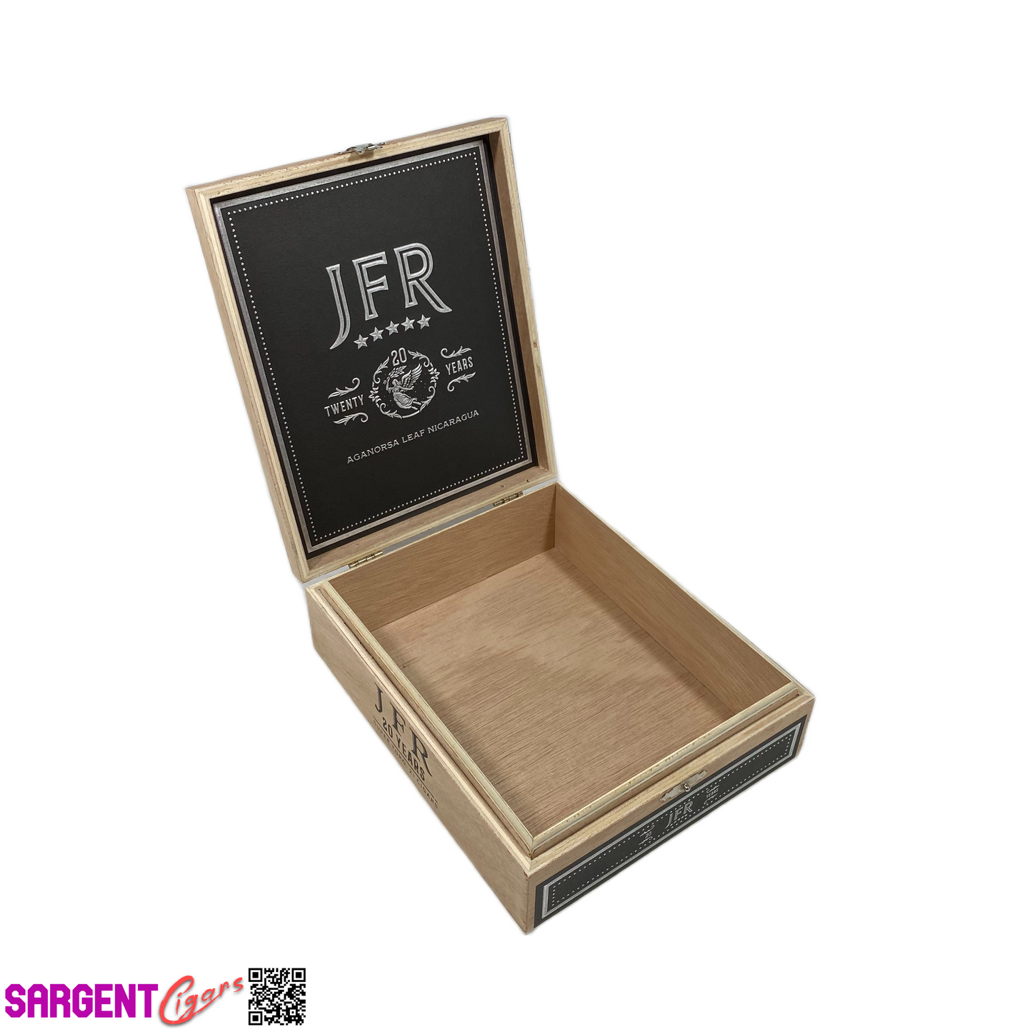 JFR 20th Super Toro Empty Wooden Cigar Box 6.25x7.75x2.25