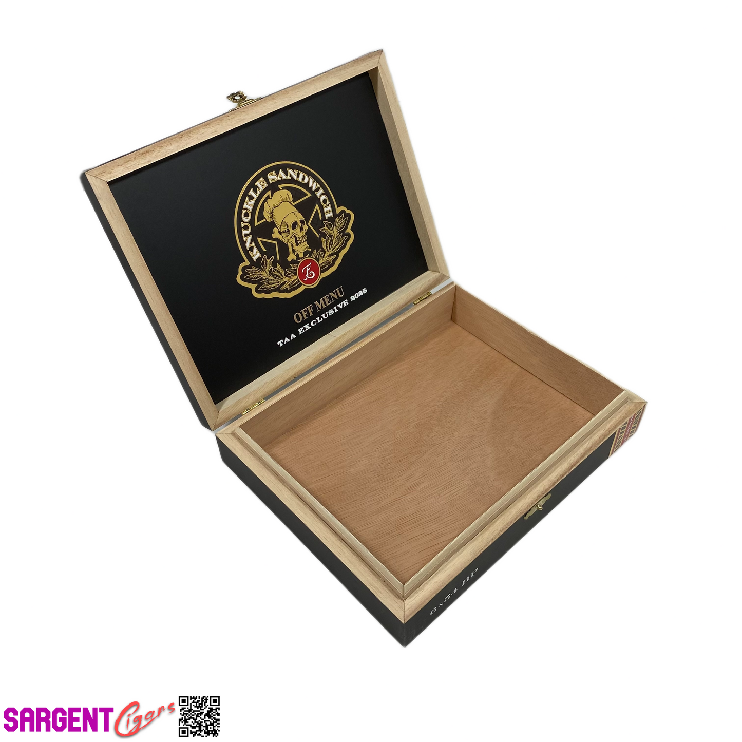 Guy Fieri Knuckle Sandwich Off Menu Toro Empty Wooden Cigar Box 9.25x7.25x2