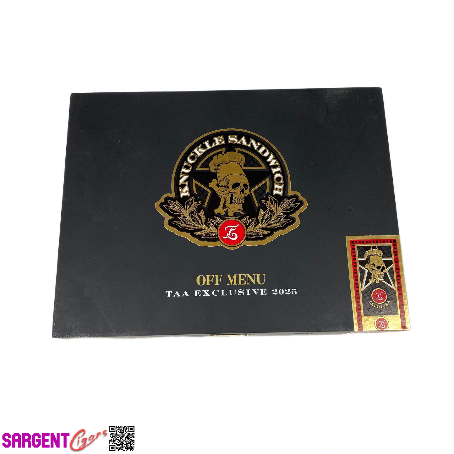 Guy Fieri Knuckle Sandwich Off Menu Toro Empty Wooden Cigar Box 9.25x7.25x2