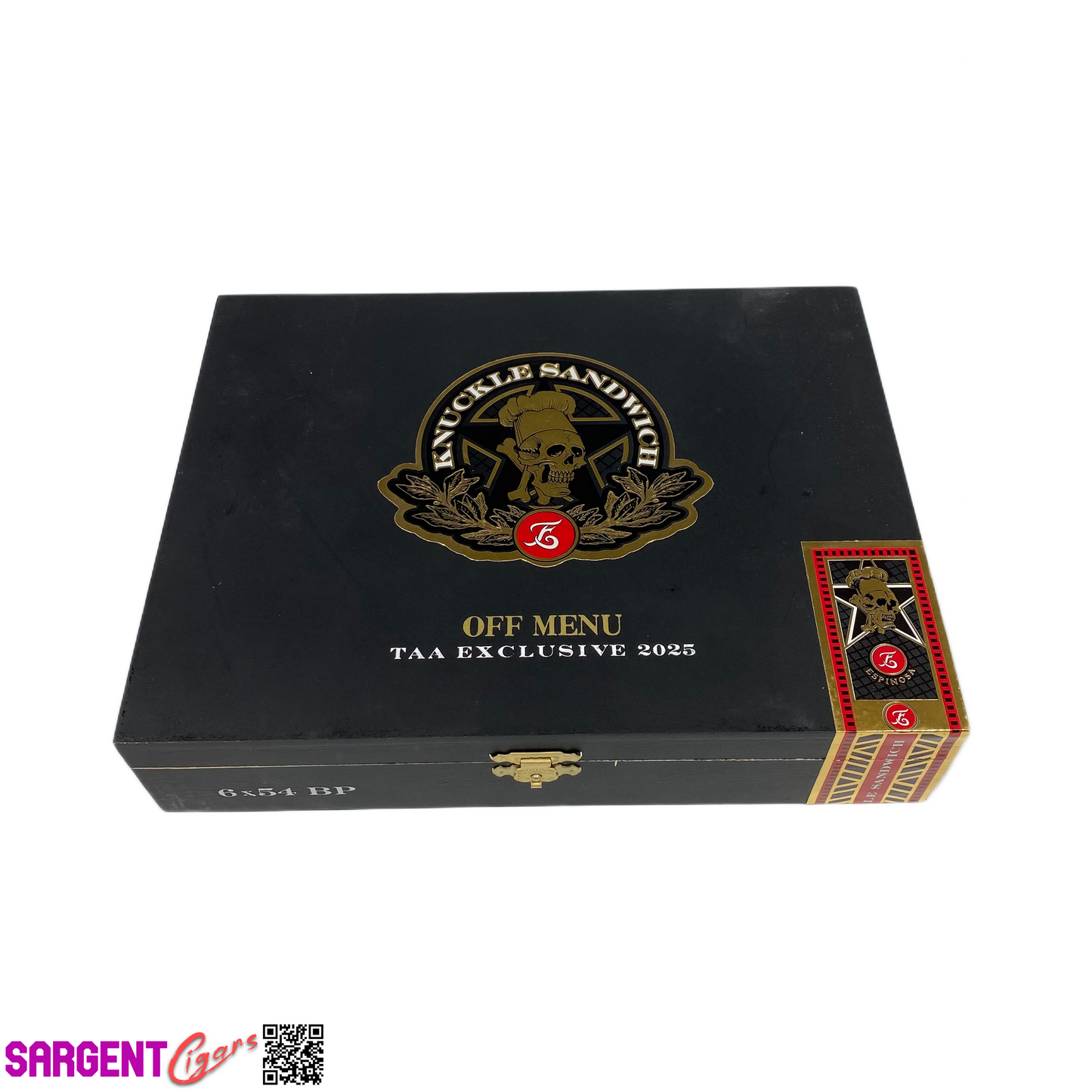 Guy Fieri Knuckle Sandwich Off Menu Toro Empty Wooden Cigar Box 9.25x7.25x2
