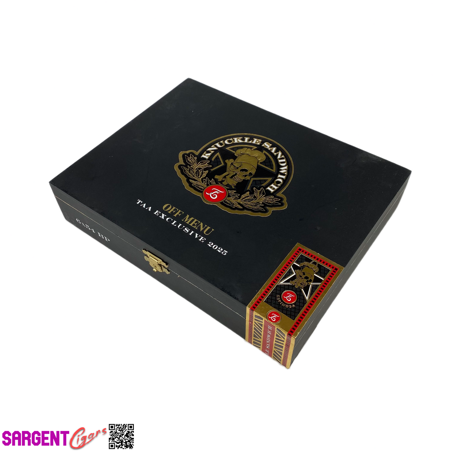 Guy Fieri Knuckle Sandwich Off Menu Toro Empty Wooden Cigar Box 9.25x7.25x2