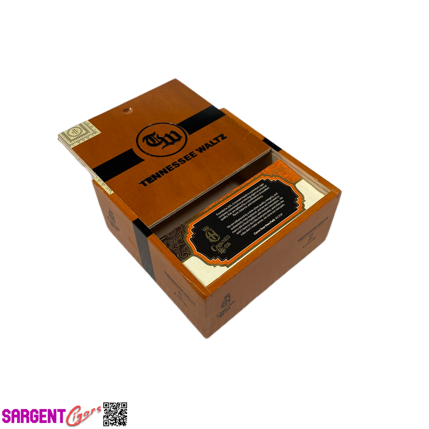 Crowned Heads Tennessee Waltz OG Empty Wooden Cigar Box 6.25x6.25x3