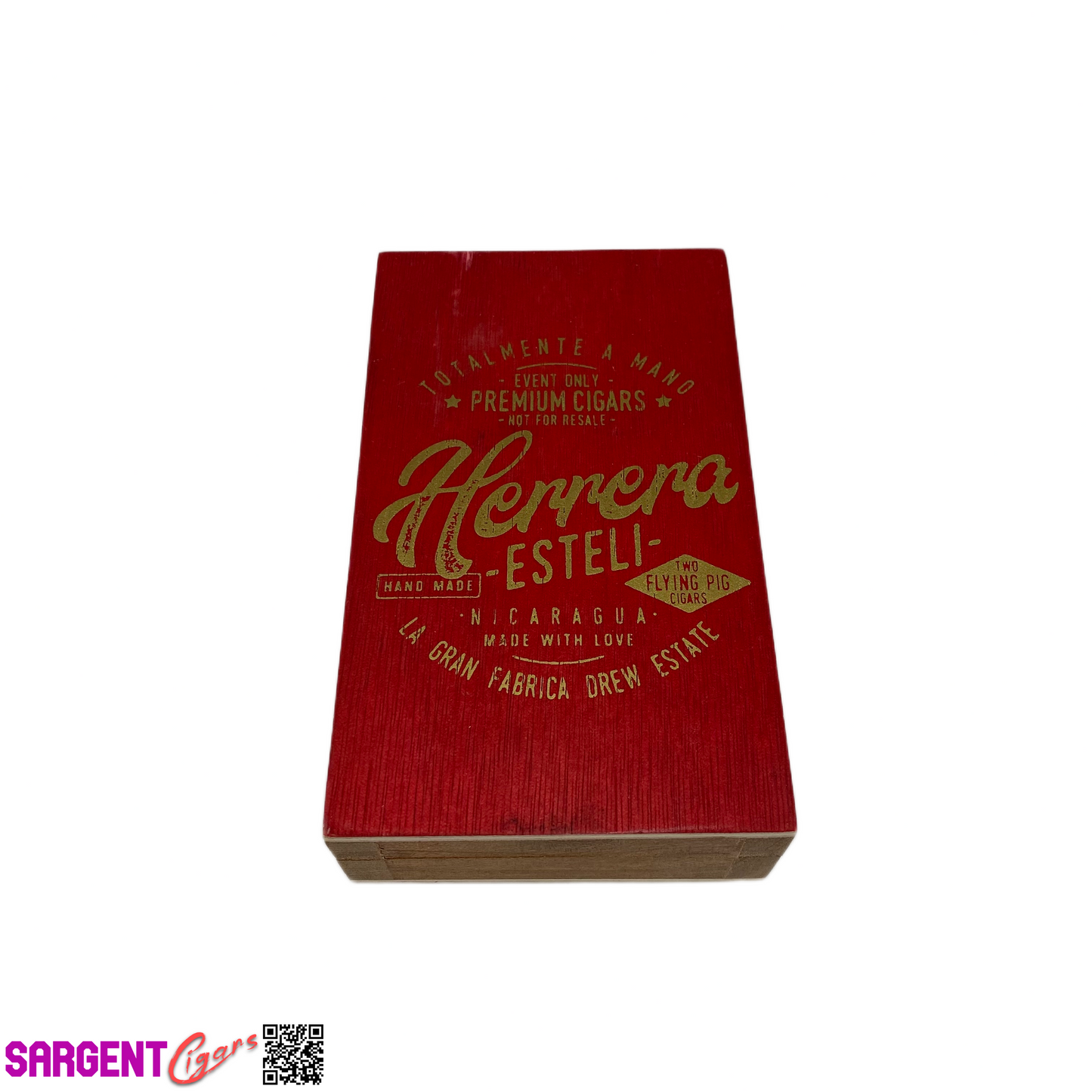 Herrera Esteli Caja Empty Wooden Cigar Box 3.25x5.5x1.25