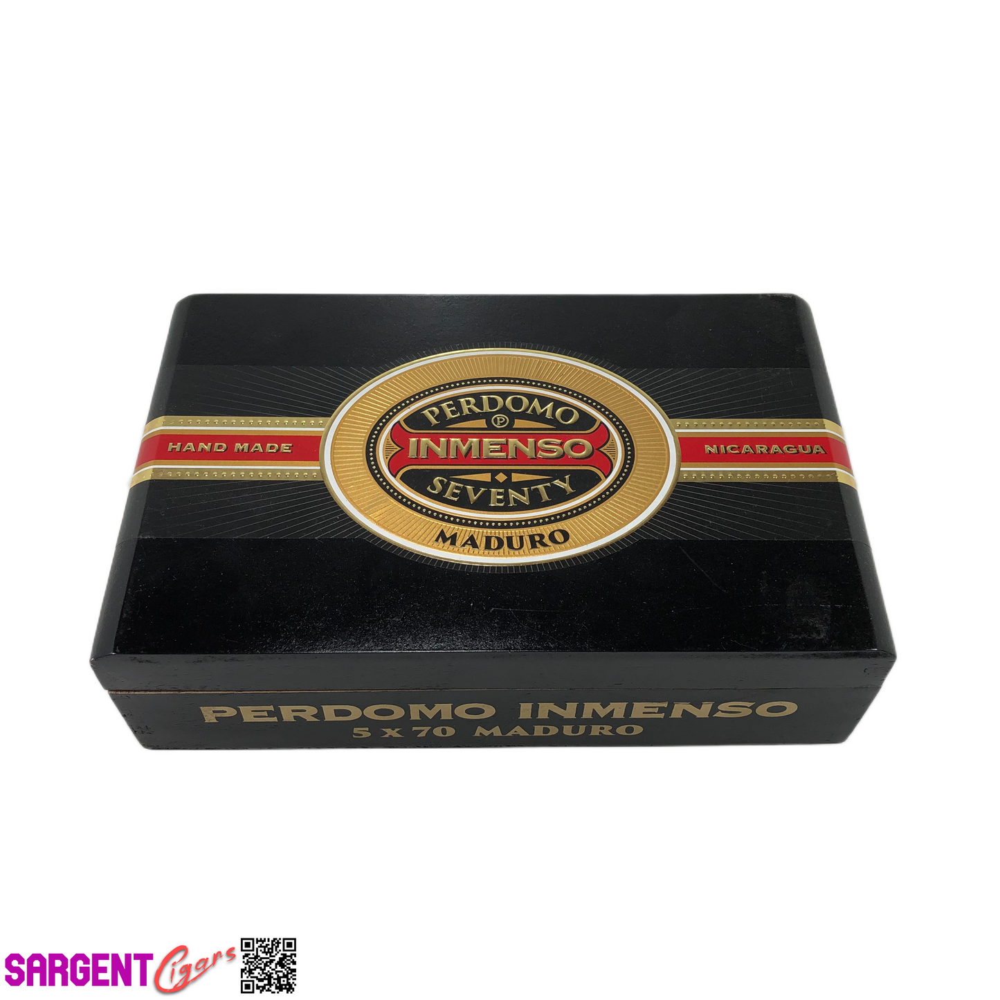 Perdomo Inmenso 5x70 Maduro Empty Wooden Cigar Box 9.75x6x2.75