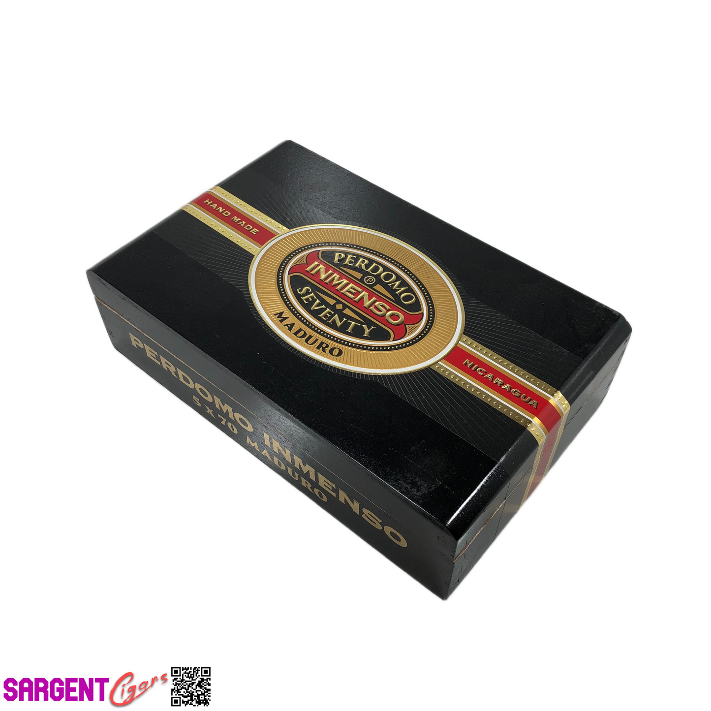 Perdomo Inmenso 5x70 Maduro Empty Wooden Cigar Box 9.75x6x2.75