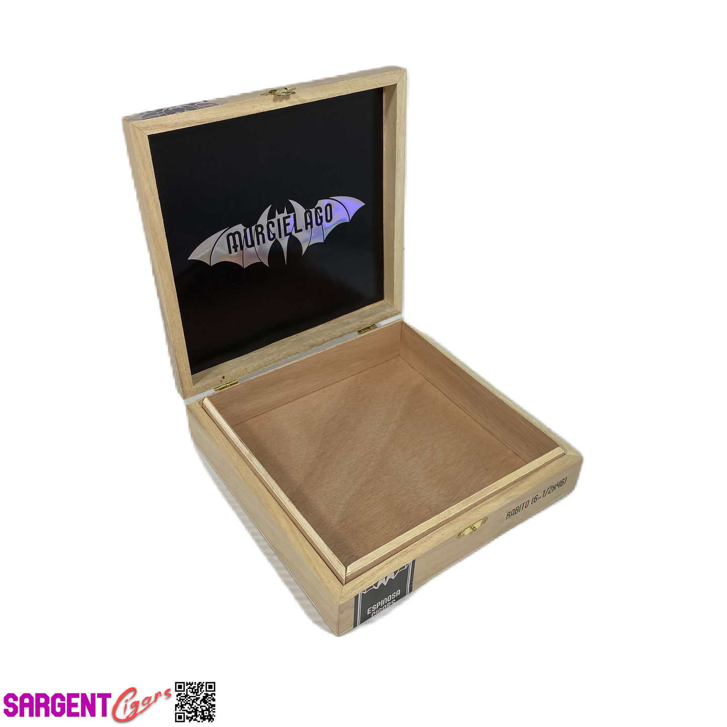 Espinosa Murcielago Toro Empty Wooden Cigar Box 8.5x7x2
