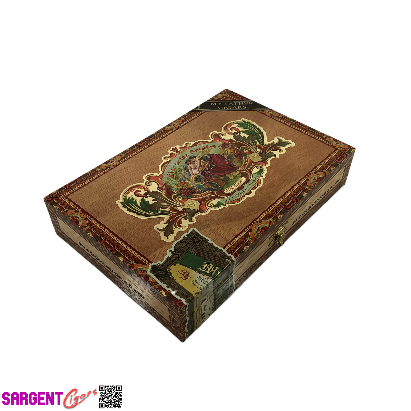 Flor De Las Antillas Robusto Empty Wooden Cigar Box 9x6x1.75