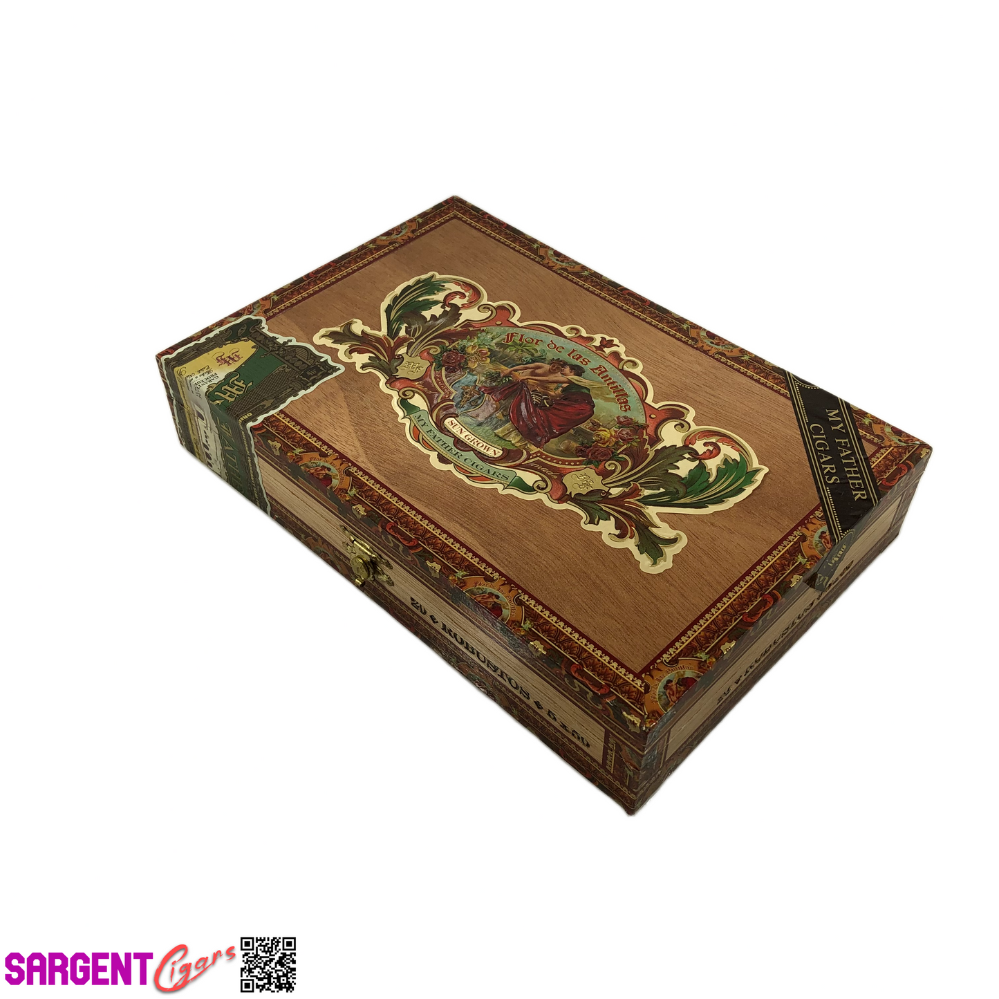 Flor De Las Antillas Robusto Empty Wooden Cigar Box 9x6x1.75