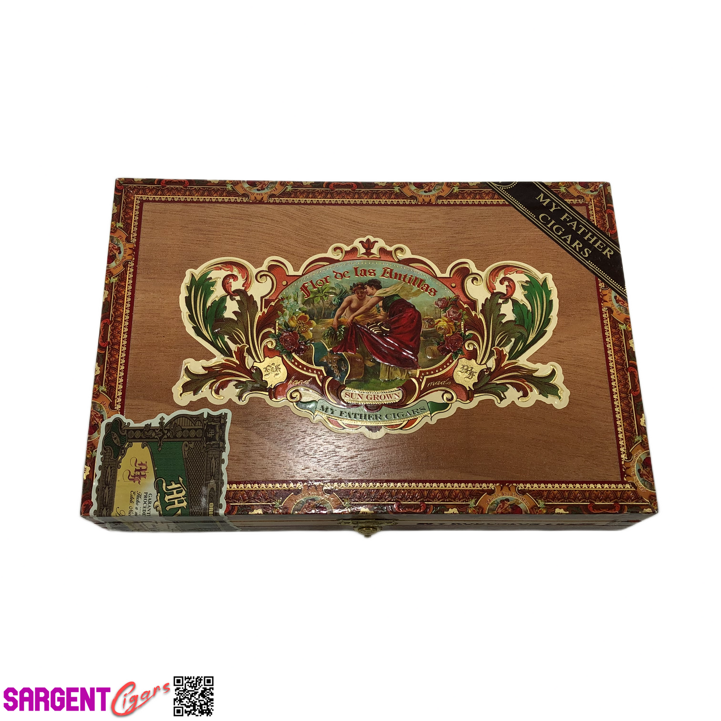 Flor De Las Antillas Robusto Empty Wooden Cigar Box 9x6x1.75