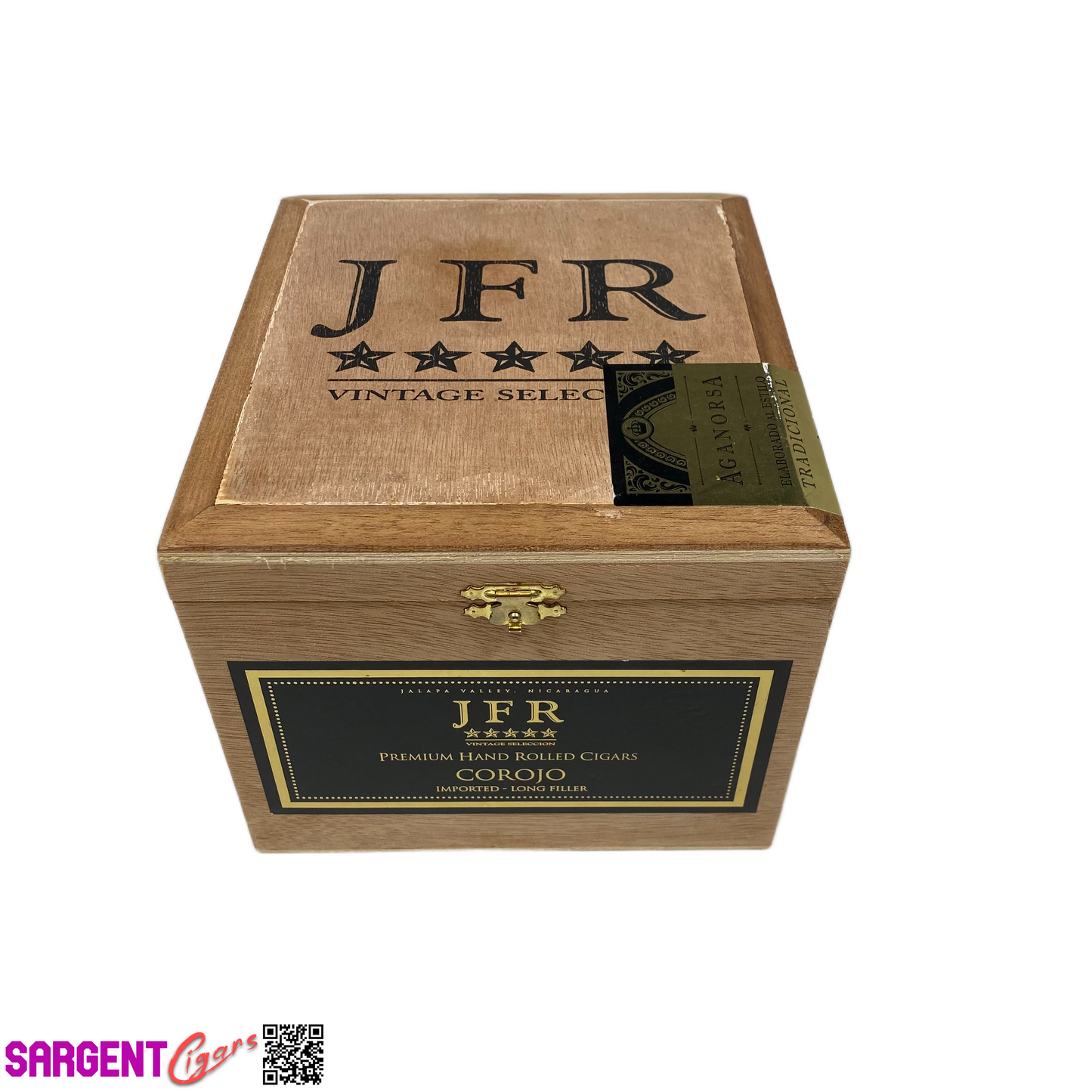 JFR Titan Corojo Robusto Empty Wooden Cigar Box 6.5x7.25x5.5