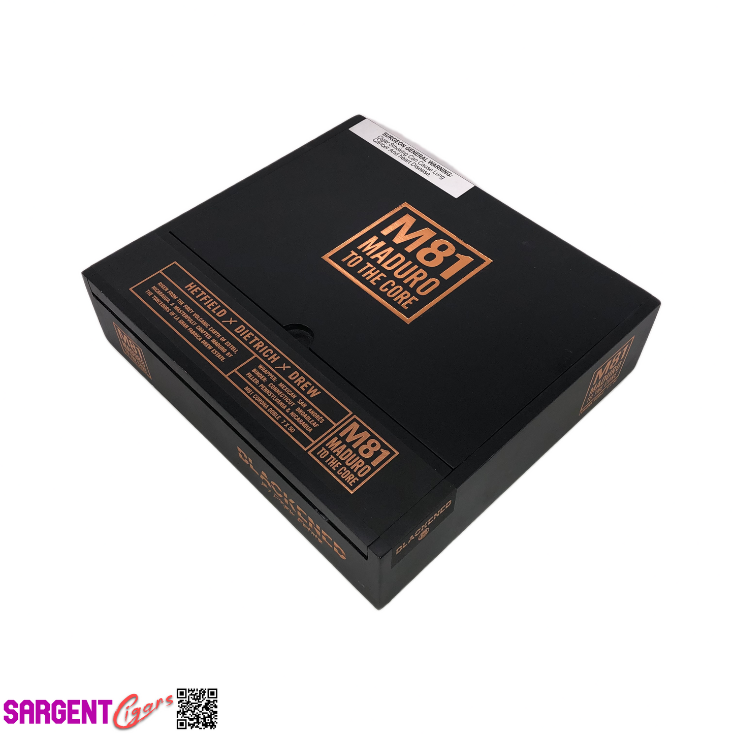 James Hetfield Metallica M81 Blackend Doble Empty Wooden Cigar Box 8.75x8x2