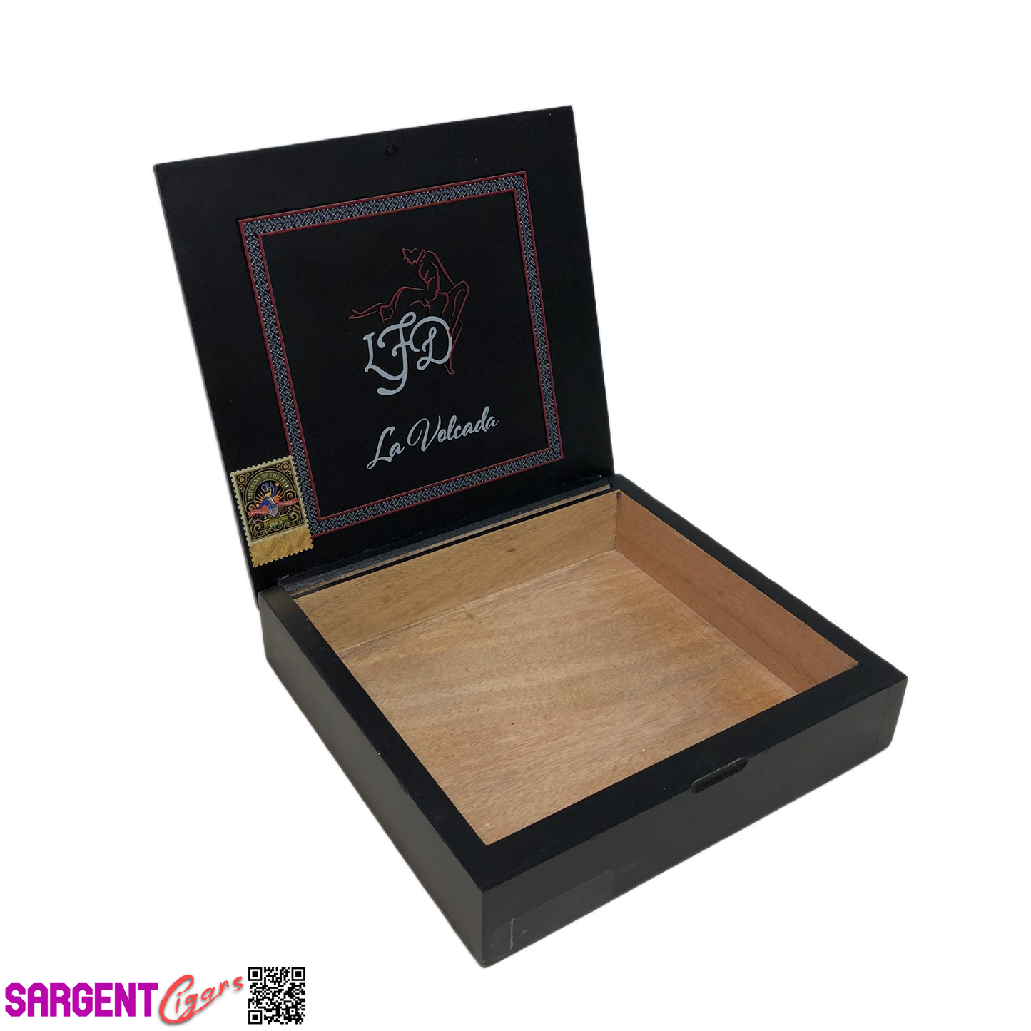 LFD La Volcada Empty Wooden Cigar Box 8.75x8.5x2