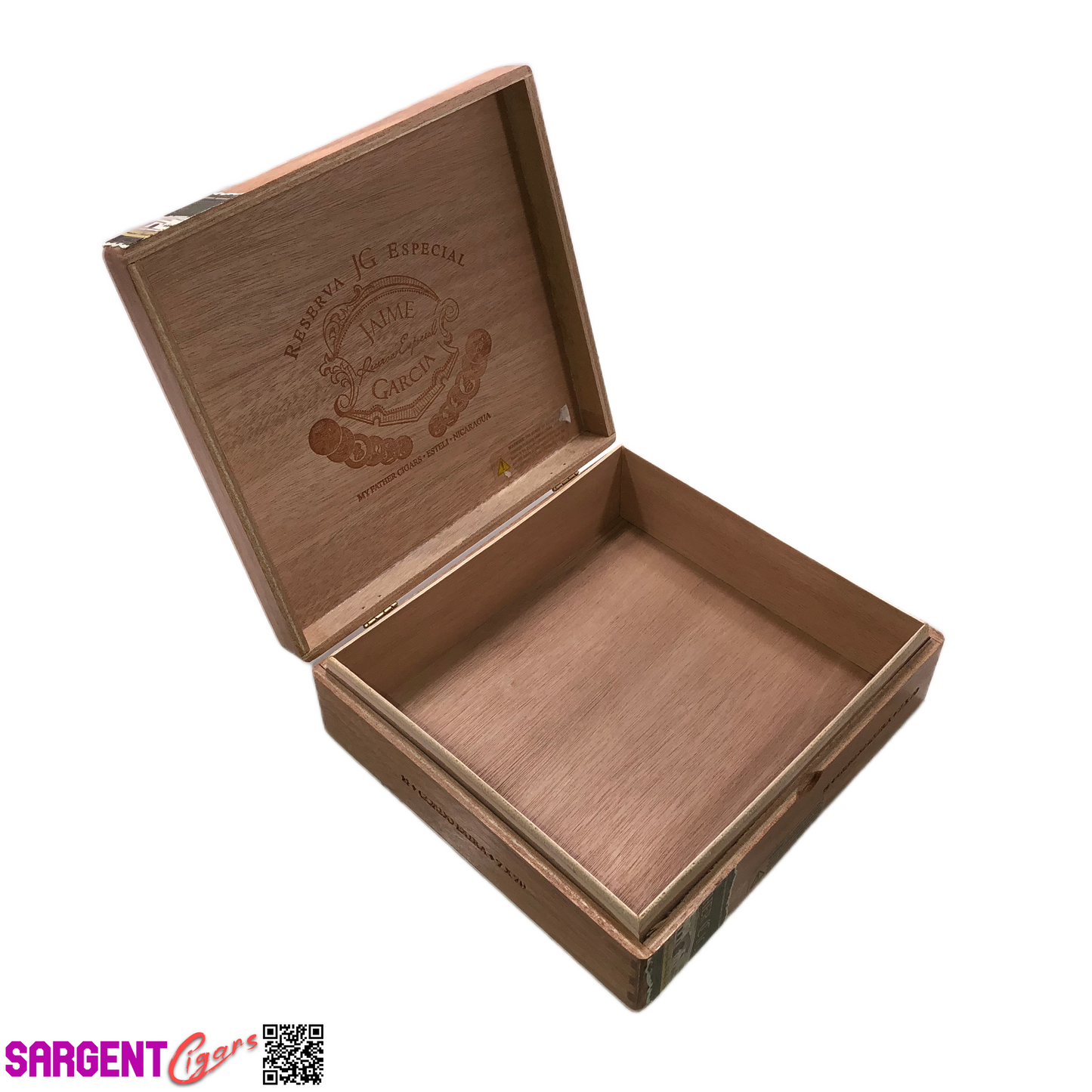 Jaime Garcia Gordo Extra Empty Wooden Cigar Box 8.5x8x2.5