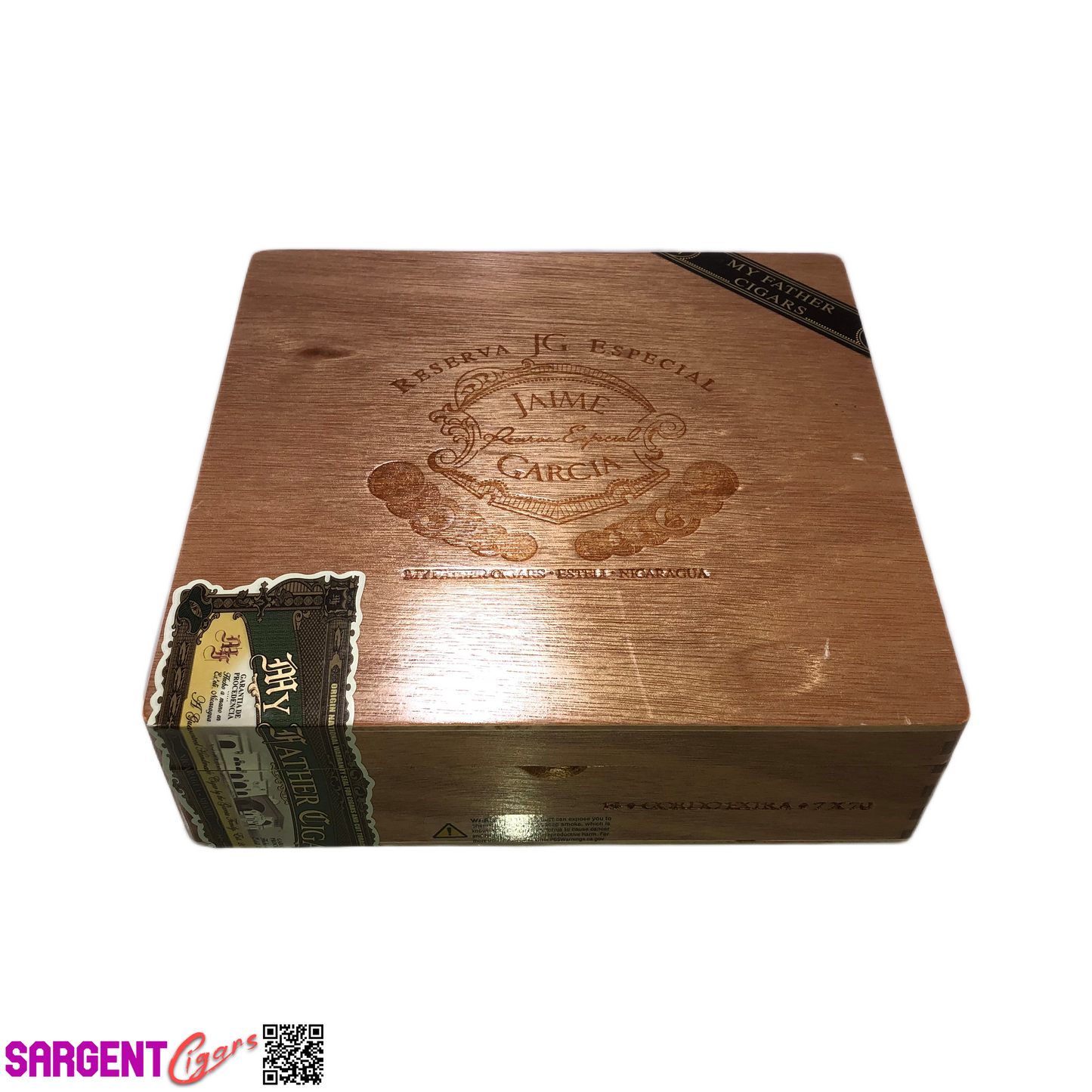 Jaime Garcia Gordo Extra Empty Wooden Cigar Box 8.5x8x2.5