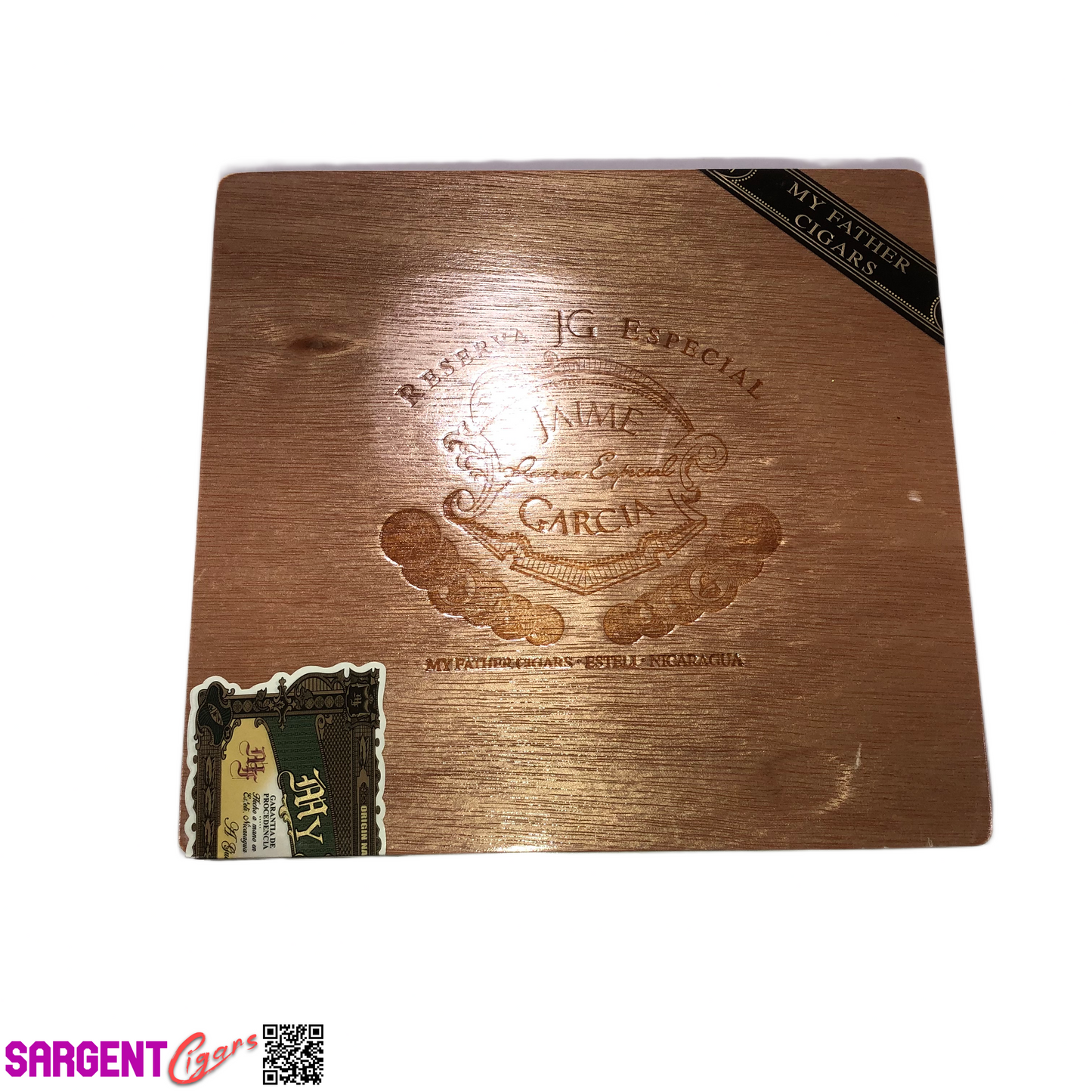 Jaime Garcia Gordo Extra Empty Wooden Cigar Box 8.5x8x2.5