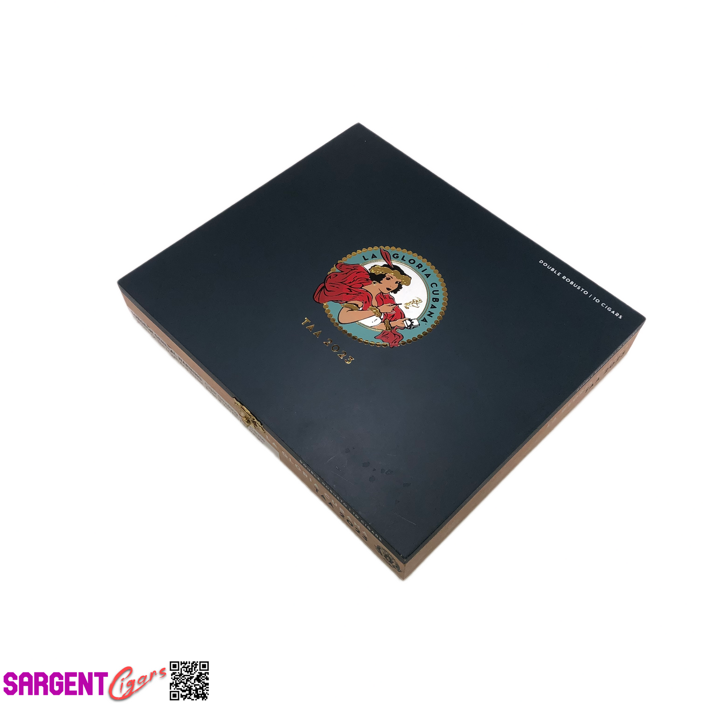 La Gloria TAA Double Robusto Empty Wooden Cigar Box 9.5x8.25x1.5