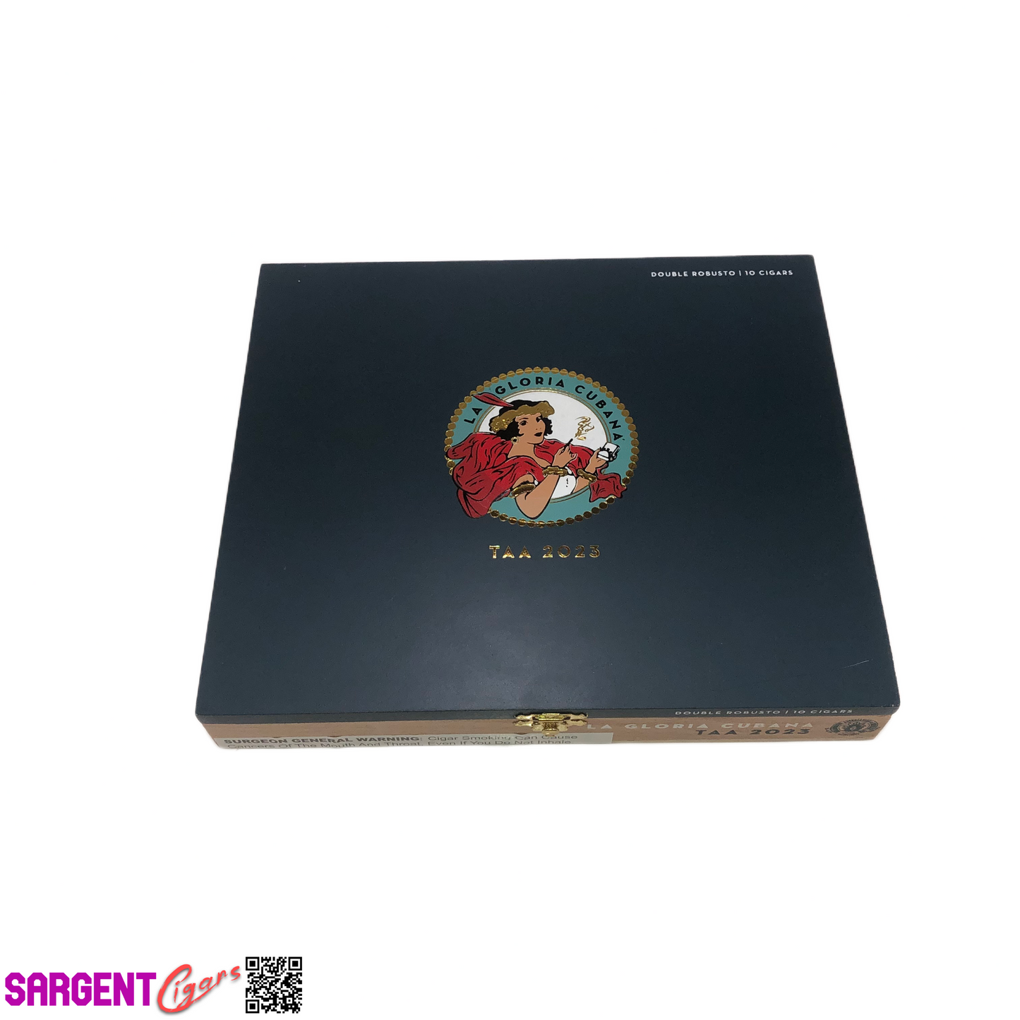 La Gloria TAA Double Robusto Empty Wooden Cigar Box 9.5x8.25x1.5