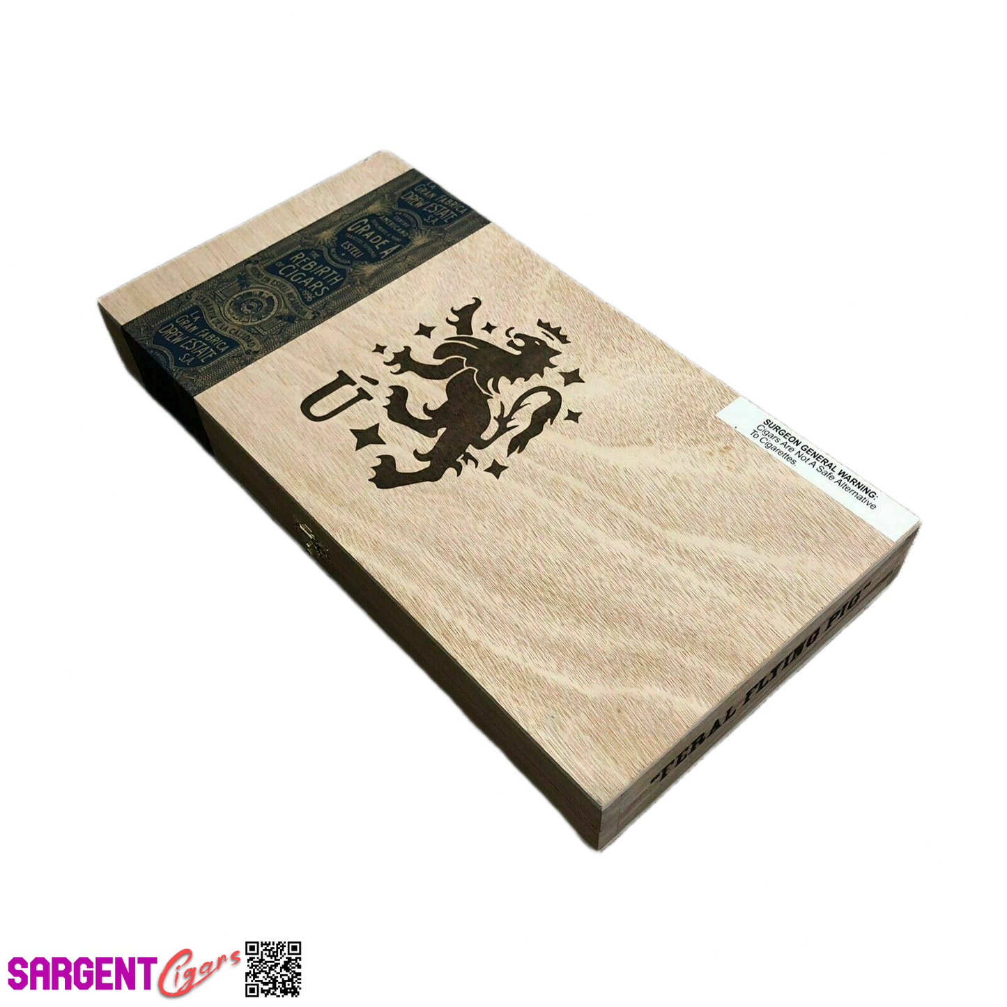 Liga Privada Feral Flying Pig Empty Wooden Cigar Box 13x6.5x1.5