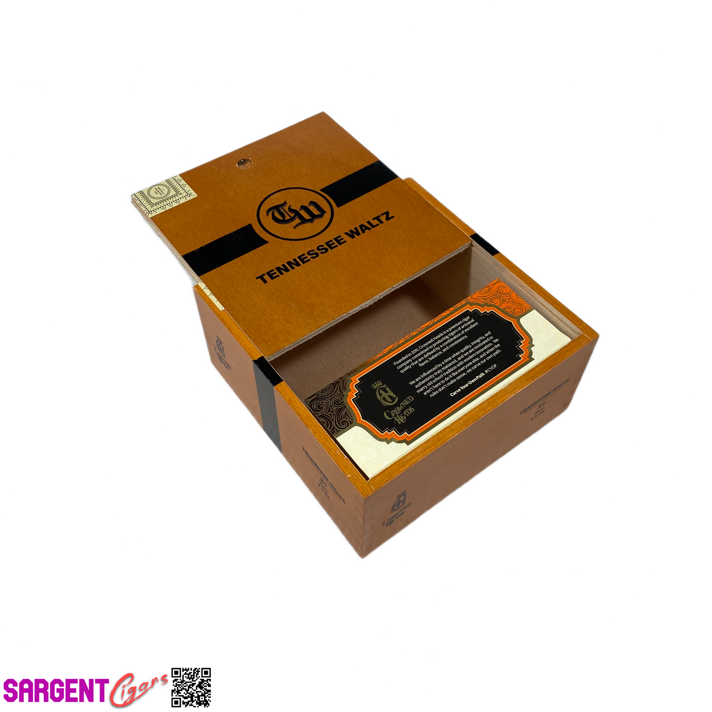 Crowned Heads Tennessee Waltz OG Toro Empty Wooden Cigar Box 6.5x6.75x3