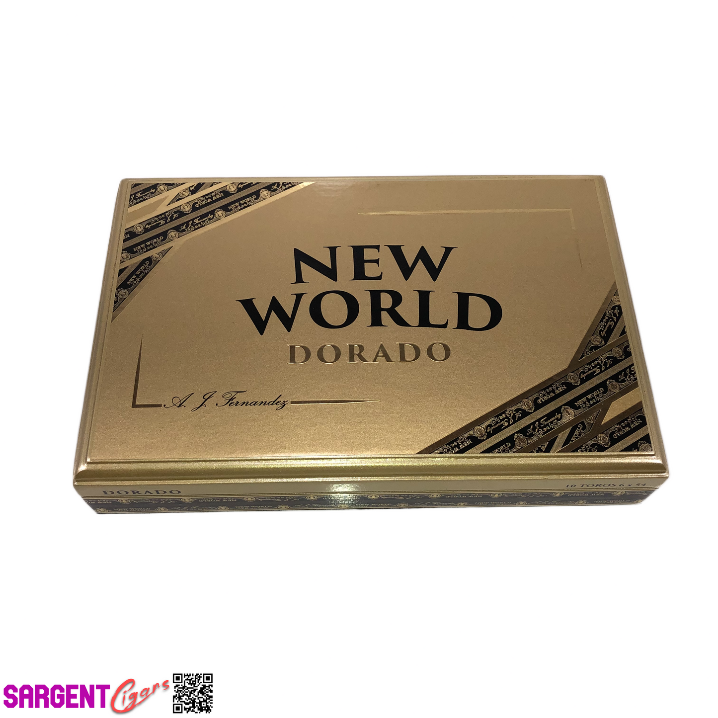 Aj Fernandez Dorado Toro Empty Wooden Cigar Box 10.75x7.25x2