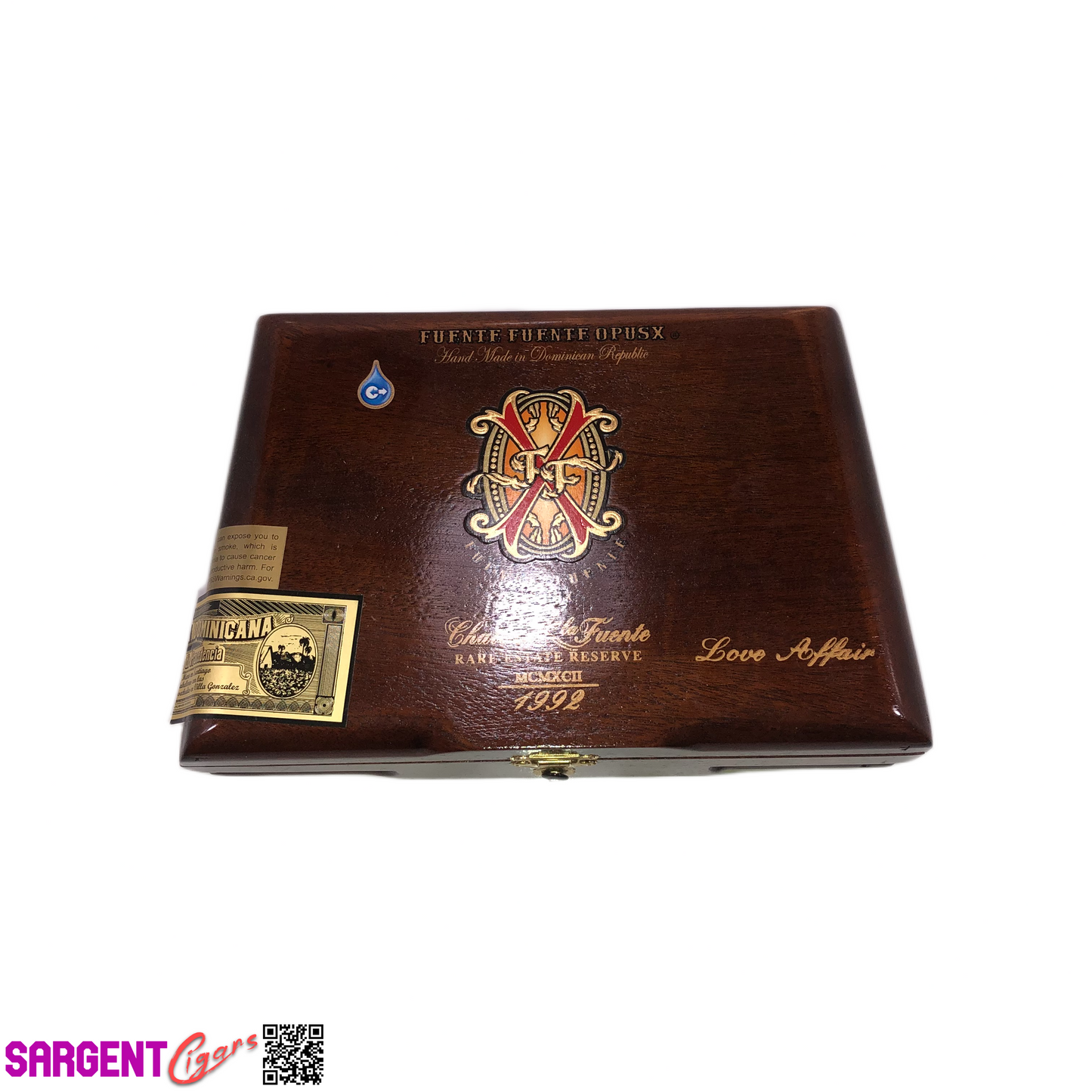 Arturo Fuente Opus X Love Affair Empty Wooden Cigar Box 8.5x5.5x2.25