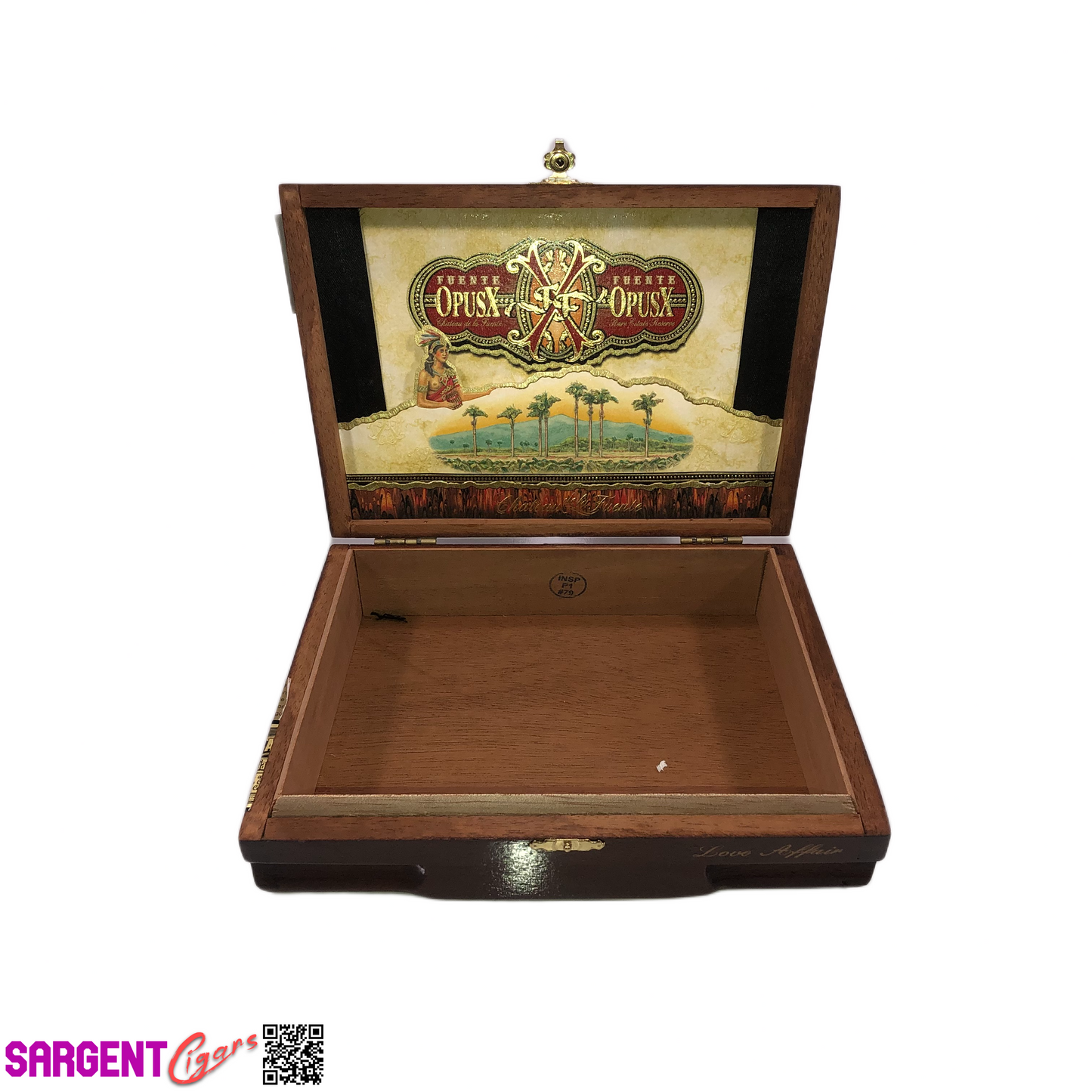 Arturo Fuente Opus X Love Affair Empty Wooden Cigar Box 8.5x5.5x2.25