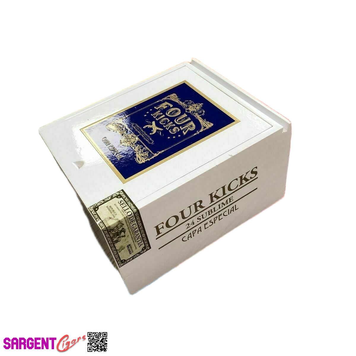 Four Kicks Sublime Empty Wooden Cigar Box 5.75x7x4