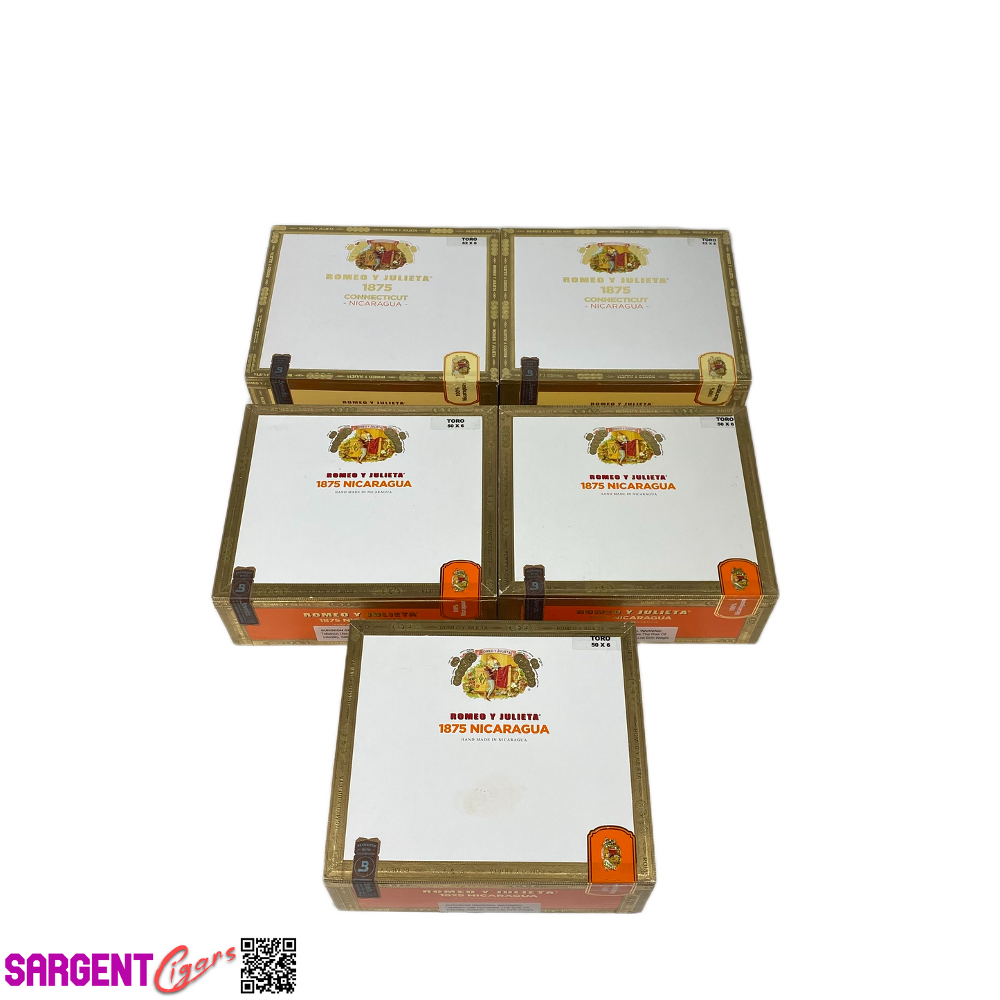 Lot of 5 Romeo Empty Cigar Boxes 7.75x6.75x3 #46