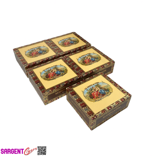 Lot of 5 La Aroma Corona Empty Cigar Boxes 6.75x6x2.5 #103