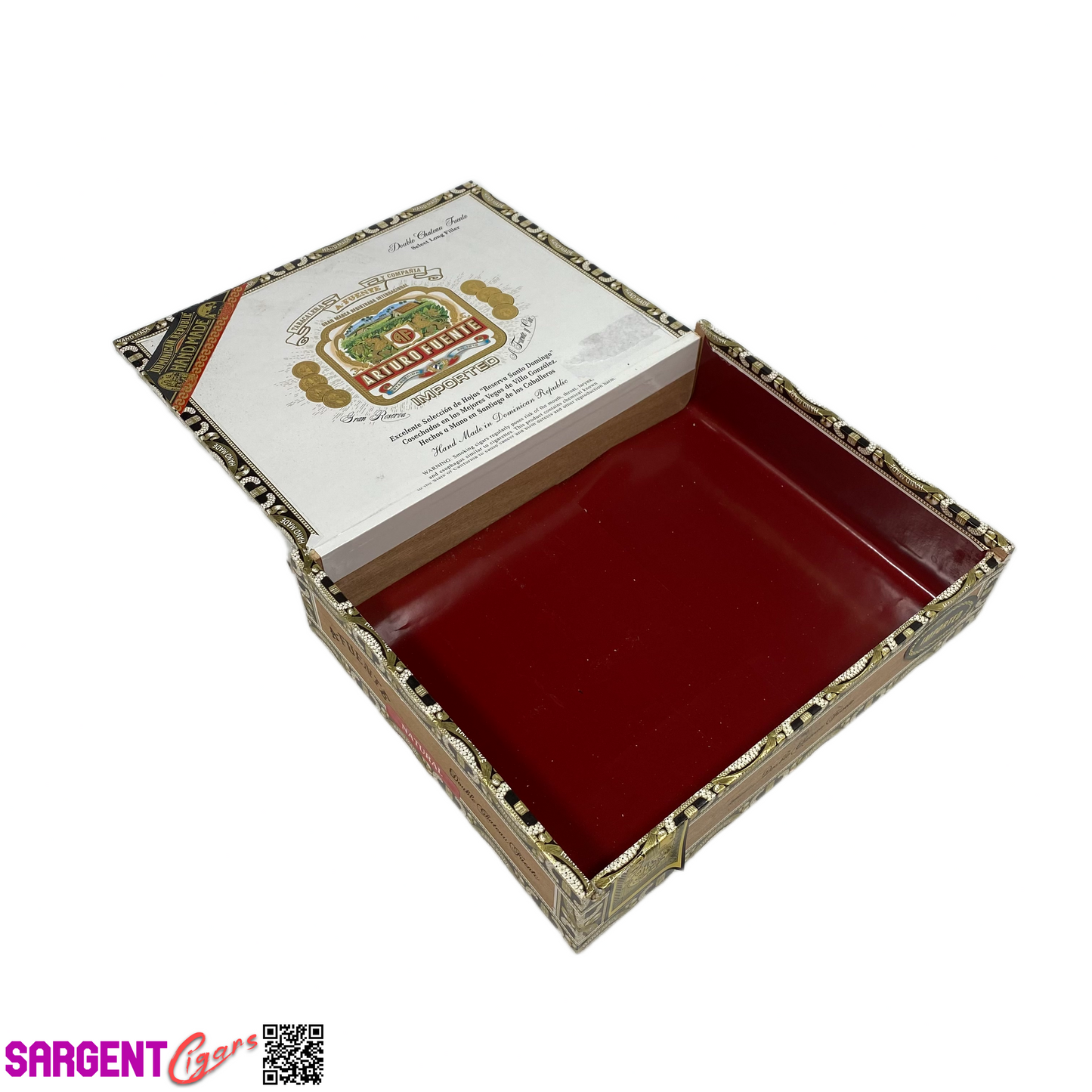 Arturo Fuente Double Chateau Natural Empty Cigar Box 9.5x7.5x2 (1)