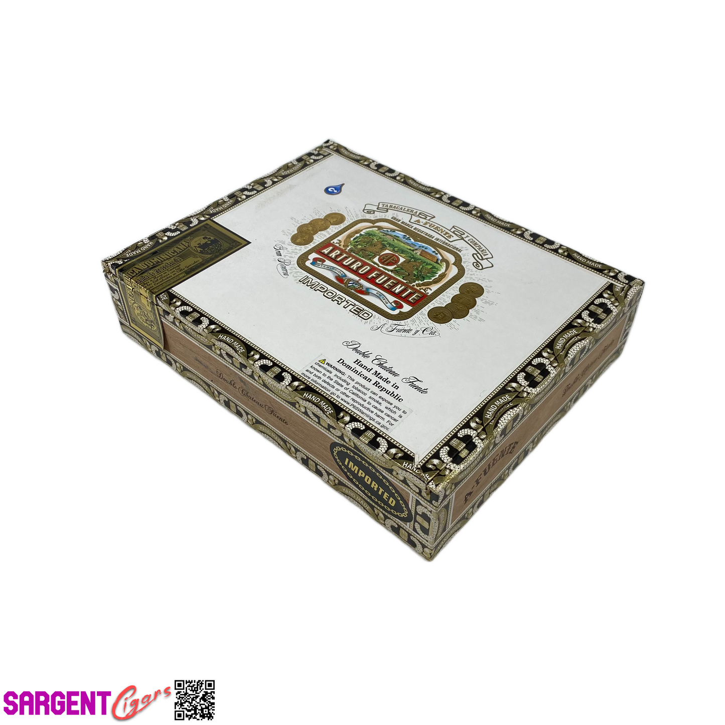 Arturo Fuente Double Chateau Natural Empty Cigar Box 9.5x7.5x2 (1)