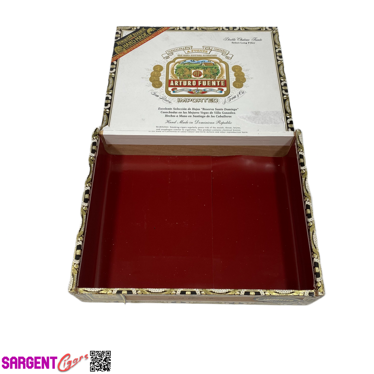 Arturo Fuente Double Chateau Natural Empty Cigar Box 9.5x7.5x2 (1)