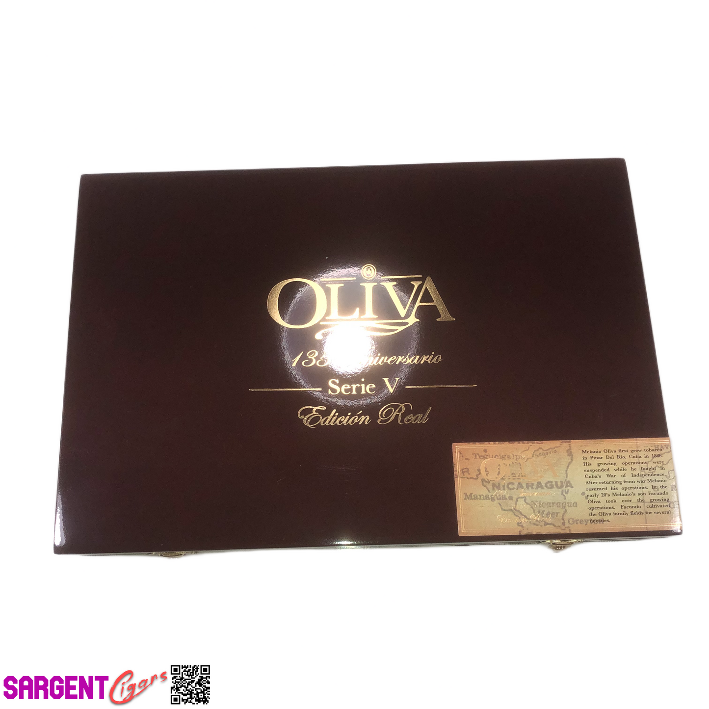 Oliva 135th Aniversario Empty Wooden Cigar Box 13.25x9x1.75 (1)