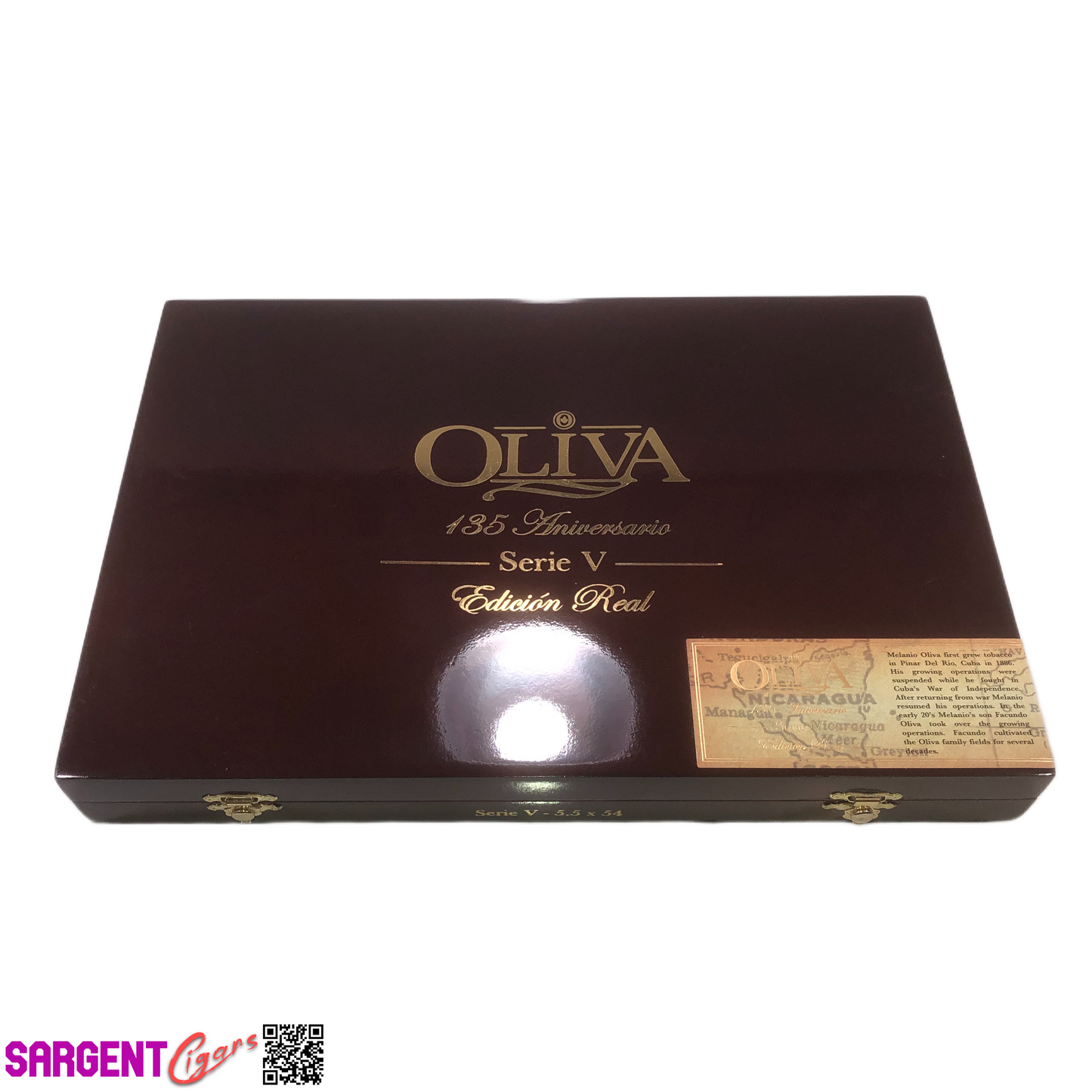 Oliva 135th Aniversario Empty Wooden Cigar Box 13.25x9x1.75 (1)