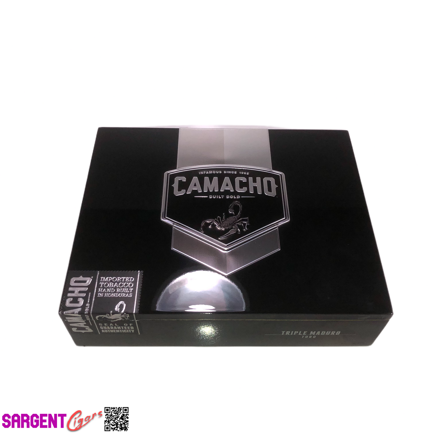 Camacho Triple Maduro Toro Empty Wooden Cigar Box 8.75x7x2.25