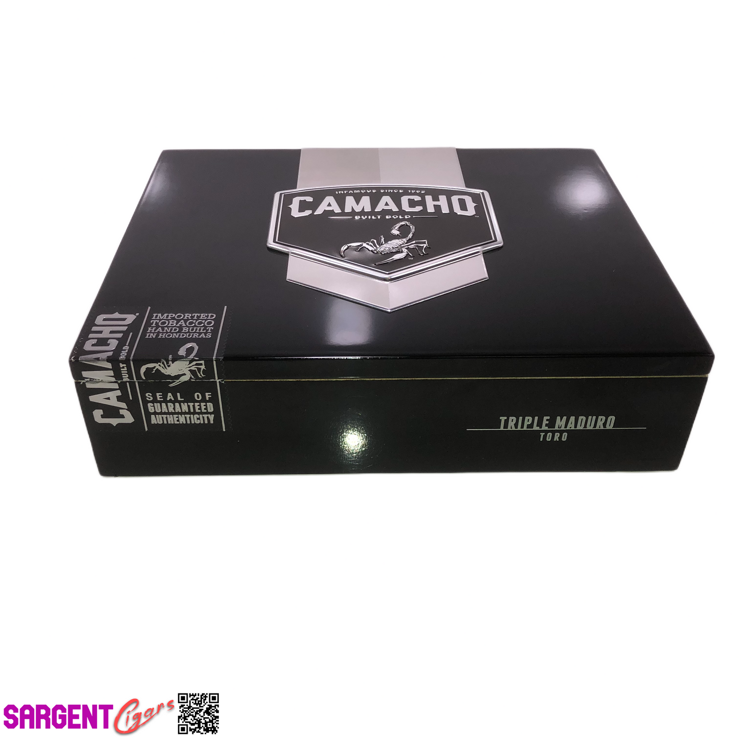 Camacho Triple Maduro Toro Empty Wooden Cigar Box 8.75x7x2.25